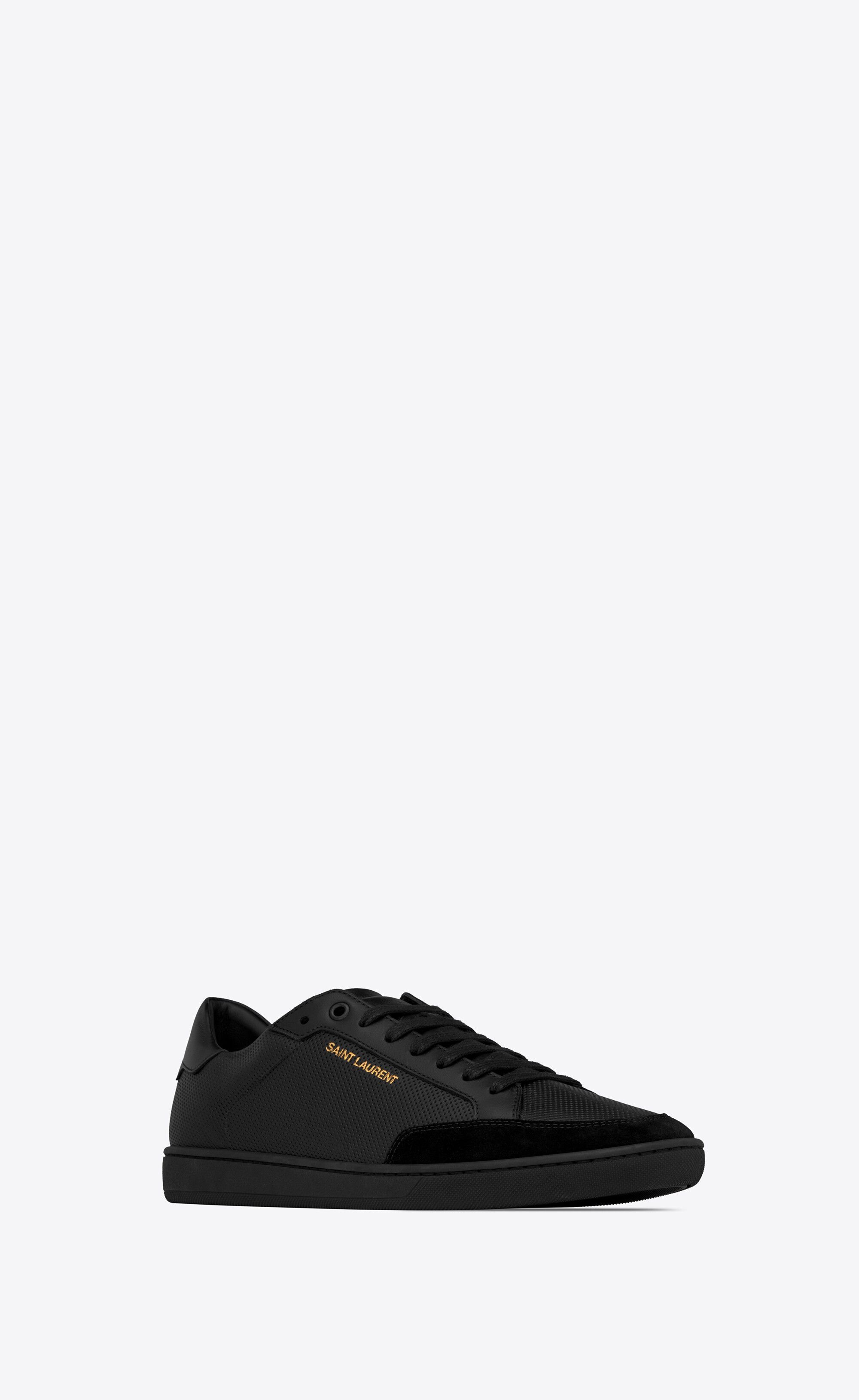 Saint Laurent Paris oc11z1225 603223 Court Classic SL/10 Sneakers in Black Size US 6.5 / EU 39-40 - 2 Thumbnail