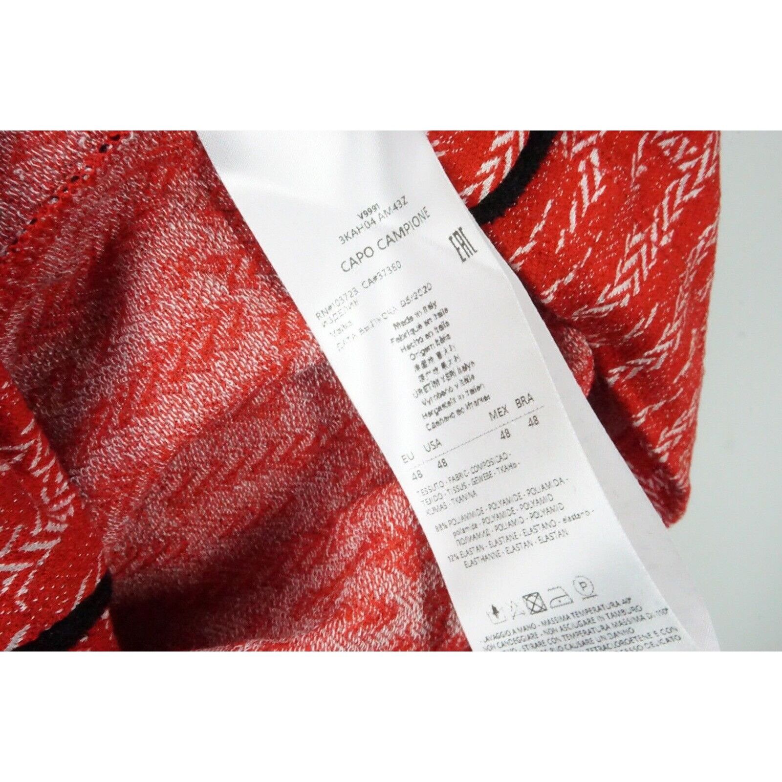 Giorgio Armani Giorgio Armani Black Label Gorgeous Red Text Woven Polyamide Size US M / EU 48-50 / 2 - 6 Thumbnail