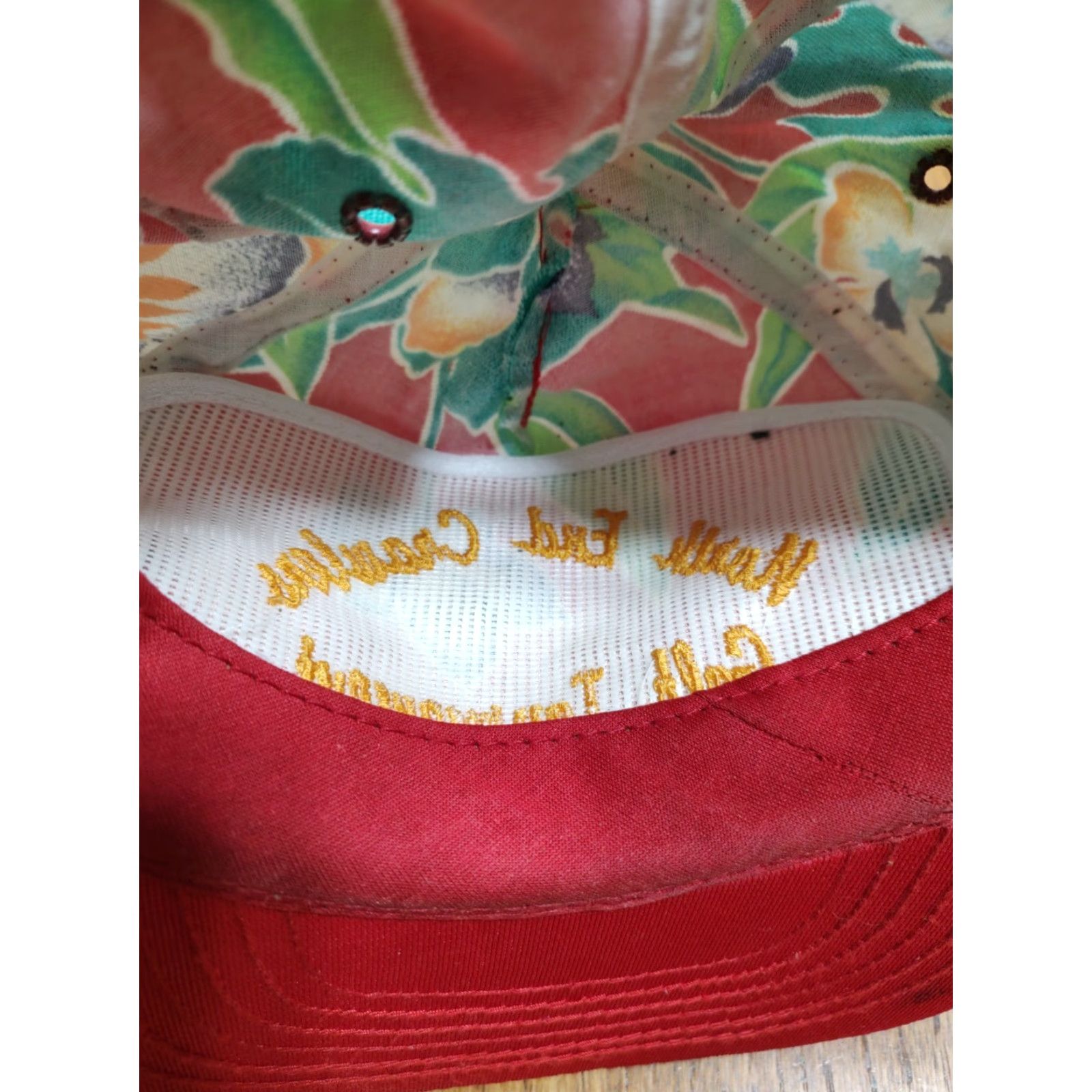 Roper VINTAGE San Sun North End Crawlers Golf Tournament Floral Red Snapback Hat Mens One Size Adjustable Breathable Lightweight 80s Hawaiian Size ONE SIZE - 6 Thumbnail