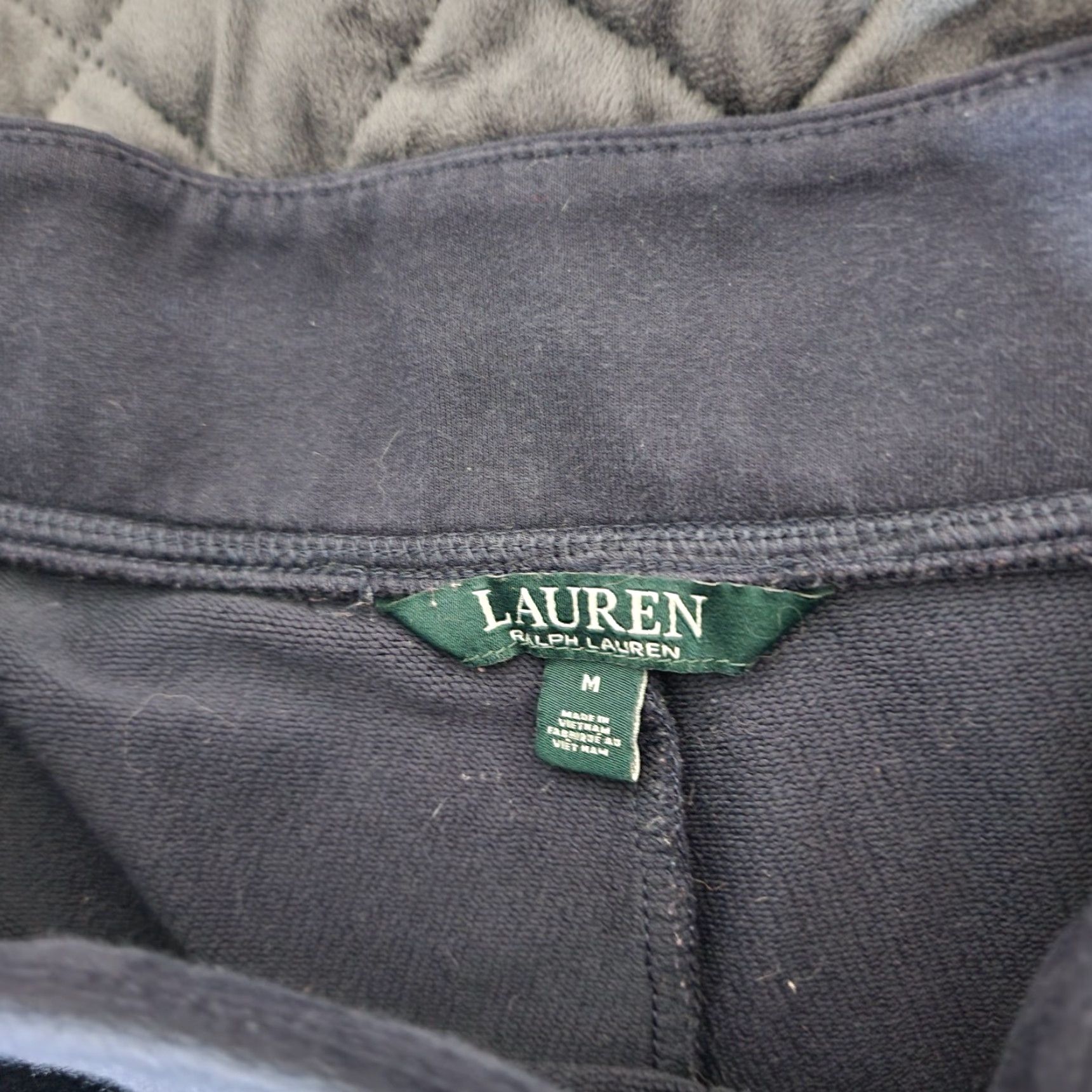 Ralph Lauren VINTAGE POLO RALPH LAUREN Sweatpants Sweatpant Fleece Navy Blue M Pockets Logo Zip Women Ladies Pants Size 32" / US 10 / IT 46 - 2 Thumbnail