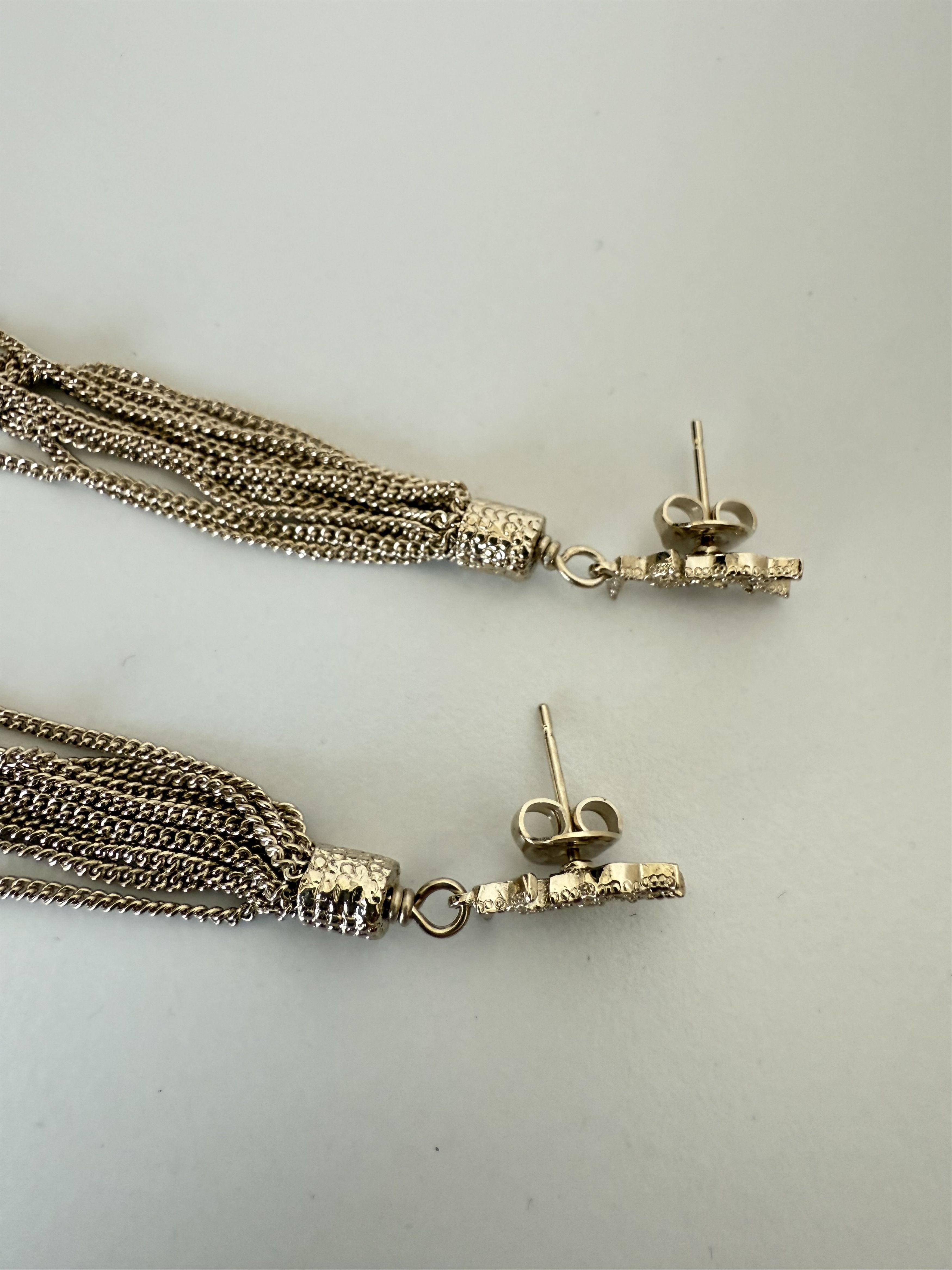 Saint Laurent Paris Saint Laurent Loulou Earrings with Tassels in Light Gold Size ONE SIZE - 4 Thumbnail