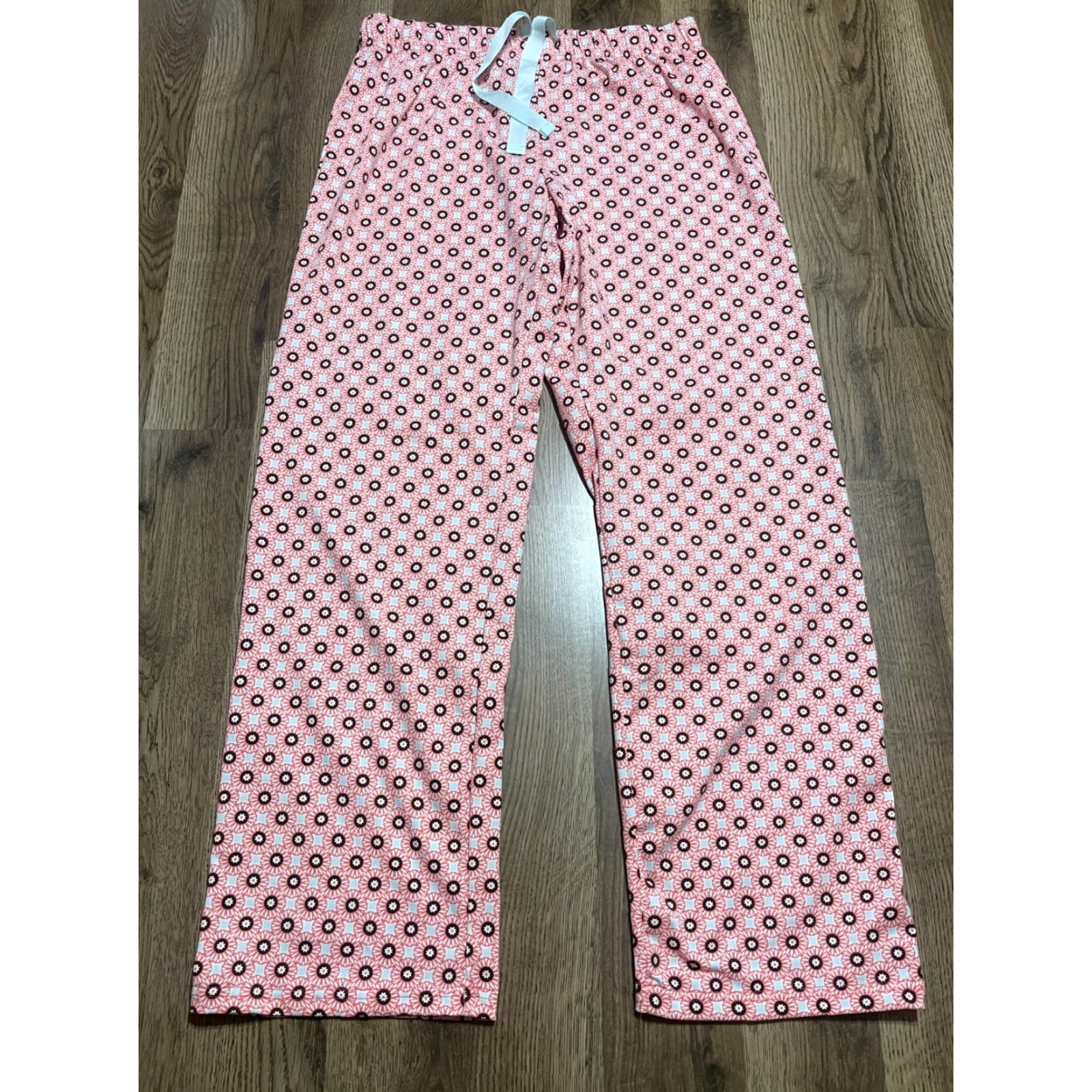 Lands' End Lands' End Pajama Set Womens Small Long Sleeve Pull On Multicolor Pink Black White Size S / US 4 / IT 40 - 2 Thumbnail
