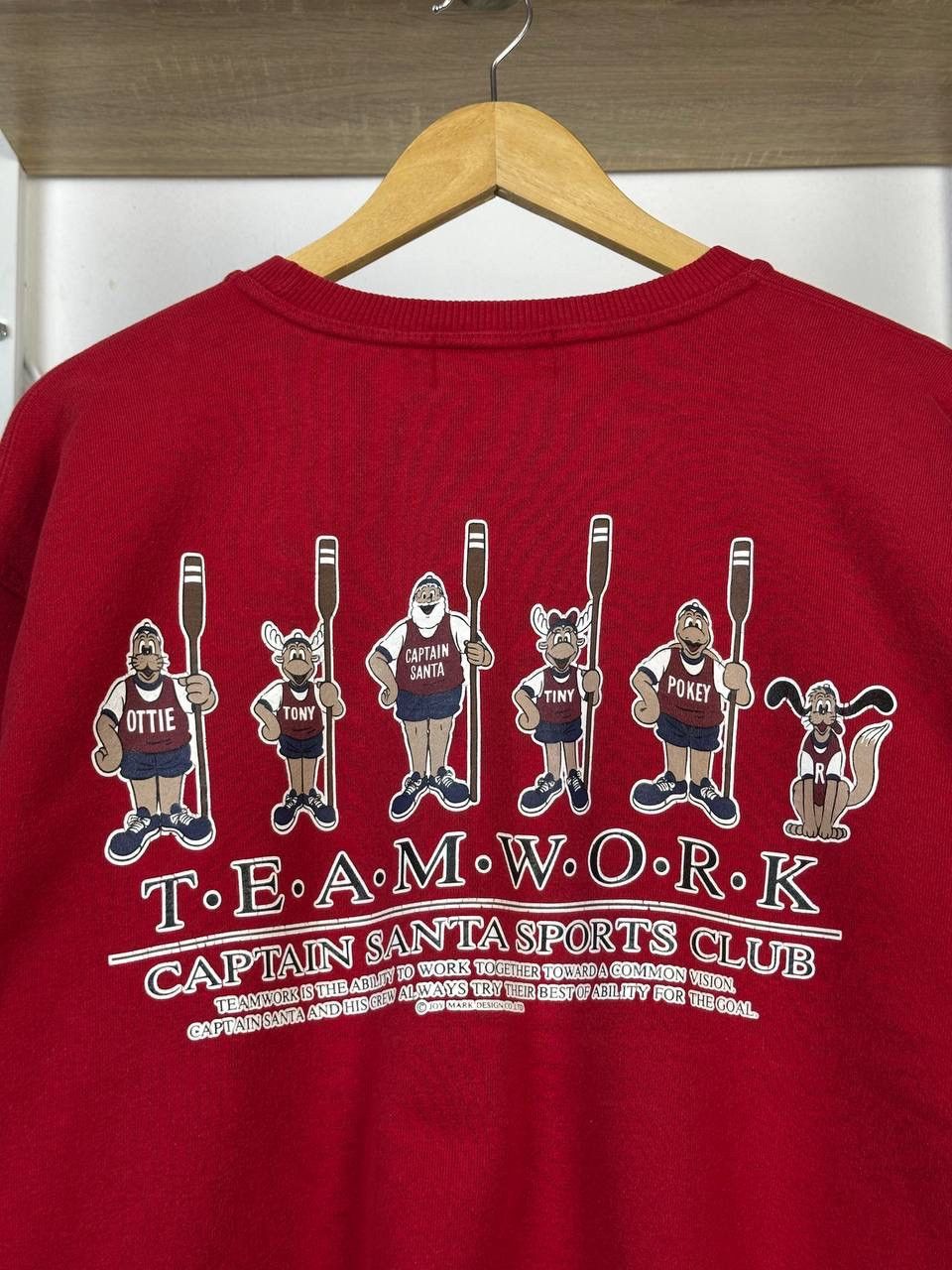 Captain Santors × Vintage RARE VINTAGE CAPTAIN SANTA SPORT CLUB RED SWEATSHIRT Size US M / EU 48-50 / 2 - 8 Thumbnail