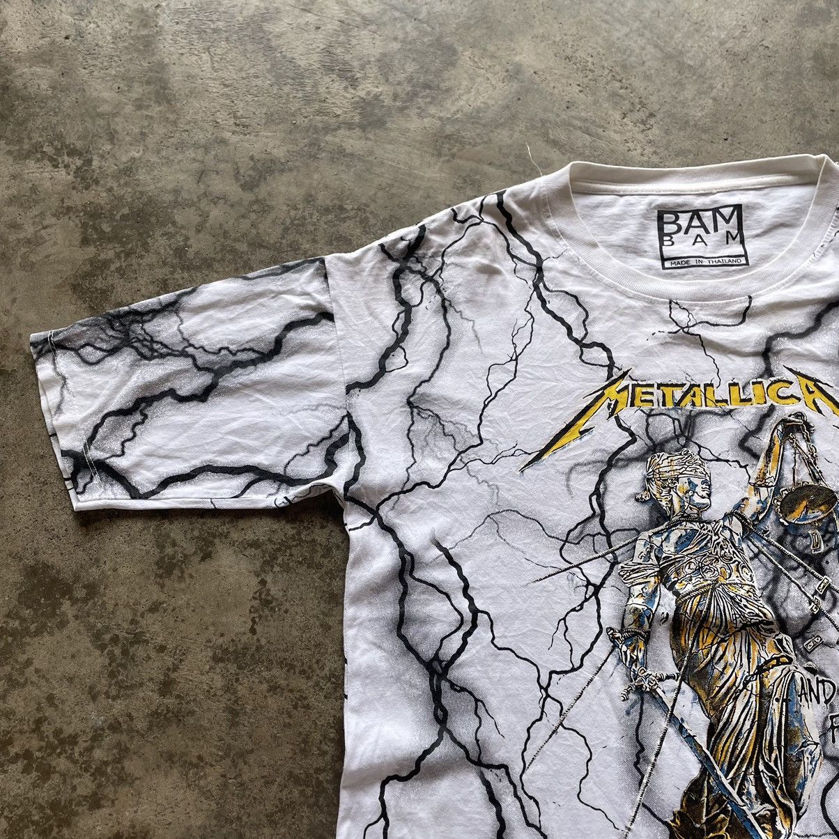 Band Tees × Metallica × Vintage 🔥🔥Metallica Justice For All Overprint Design Promo Metal Tee Size US M / EU 48-50 / 2 - 6 Thumbnail
