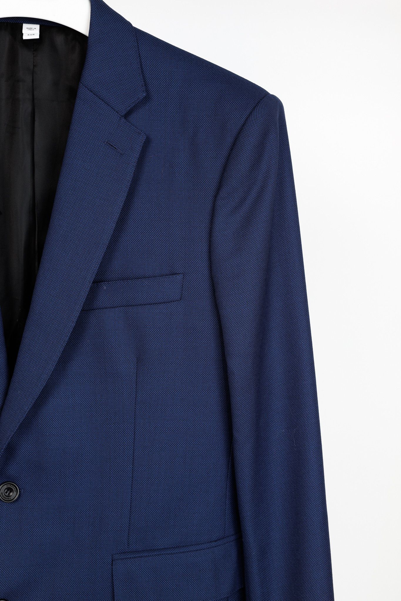 Burberry Burberry Blue Classic Fit Birdseye Wool Tailored Jacket Size 54R - 5 Thumbnail