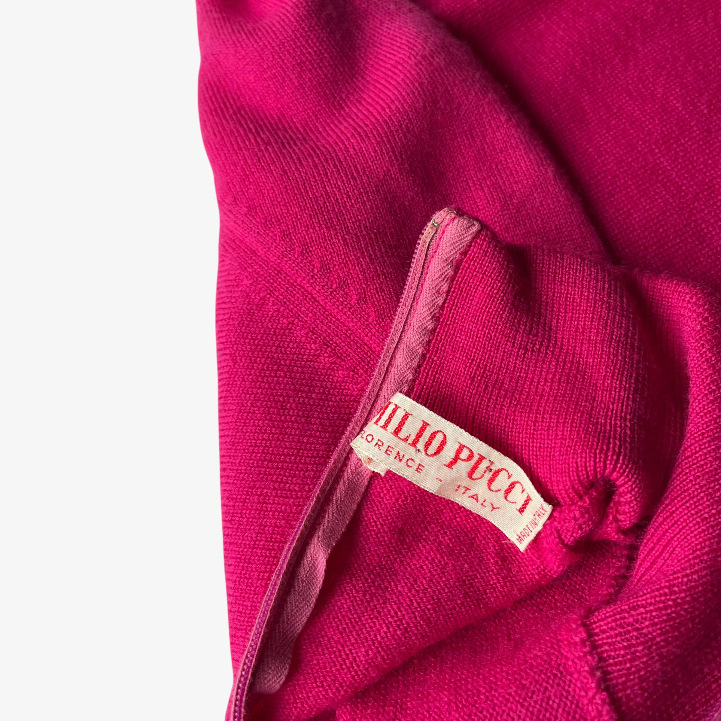 Emilio Pucci Vintage 60s Women's Emilio Pucci Pink Turtleneck Jumper Size S / US 4 / IT 40 - 2 Thumbnail