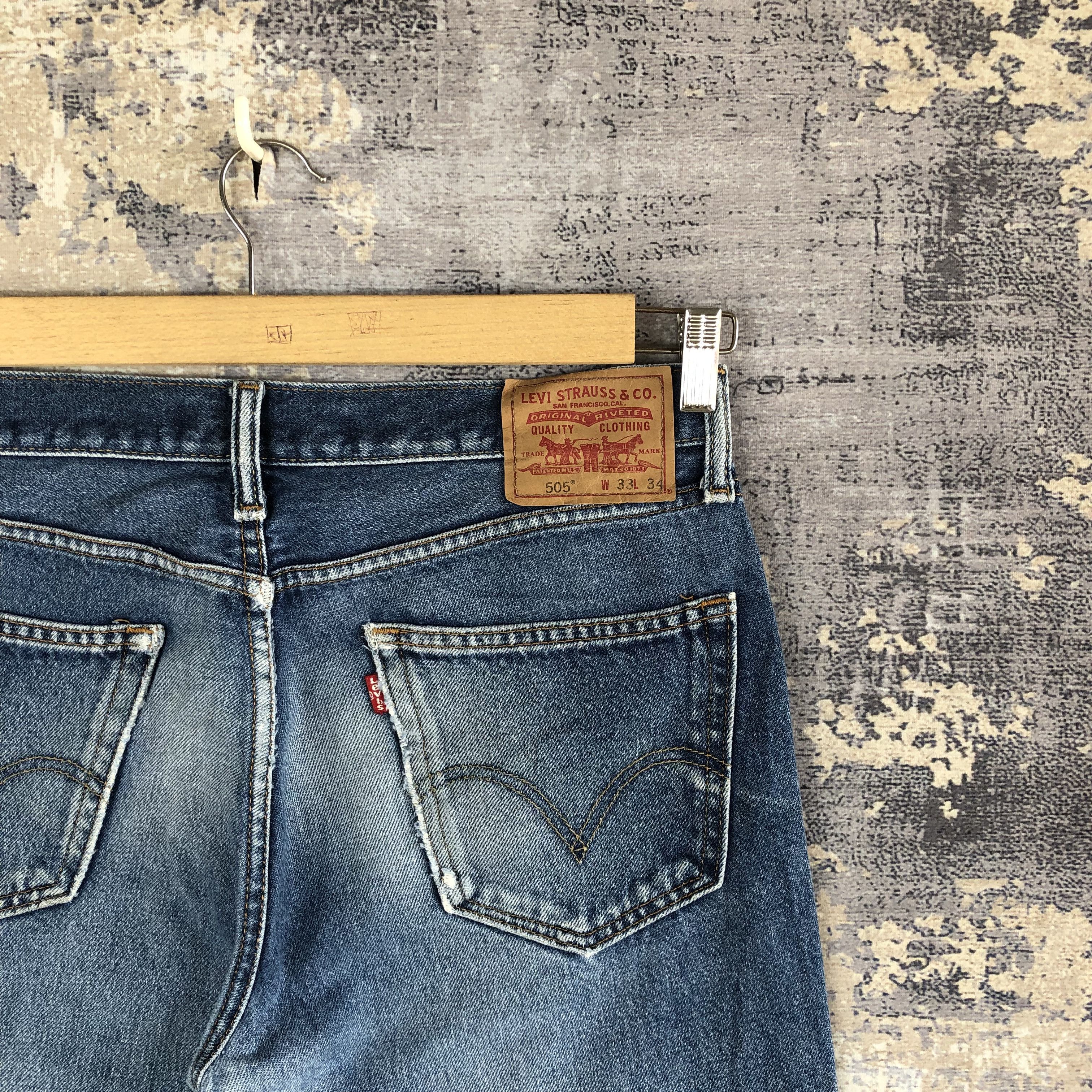 Levi's Vintage Y2K Levis Distressed Jeans Levis 505 Stonewash Denim Size US 34 / EU 50 - 5 Thumbnail