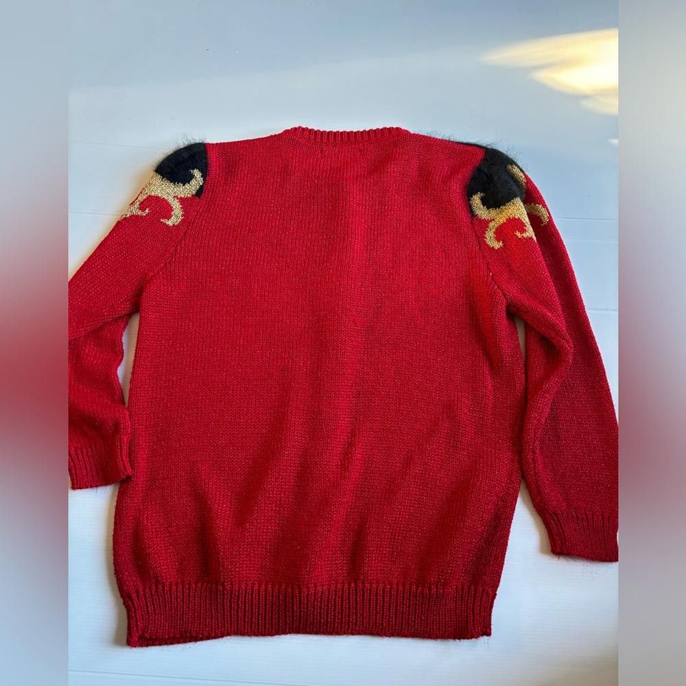 Designer Vintage Christmas Franco Valeri Sweater Vest Size M / US 6-8 / IT 42-44 - 2 Thumbnail