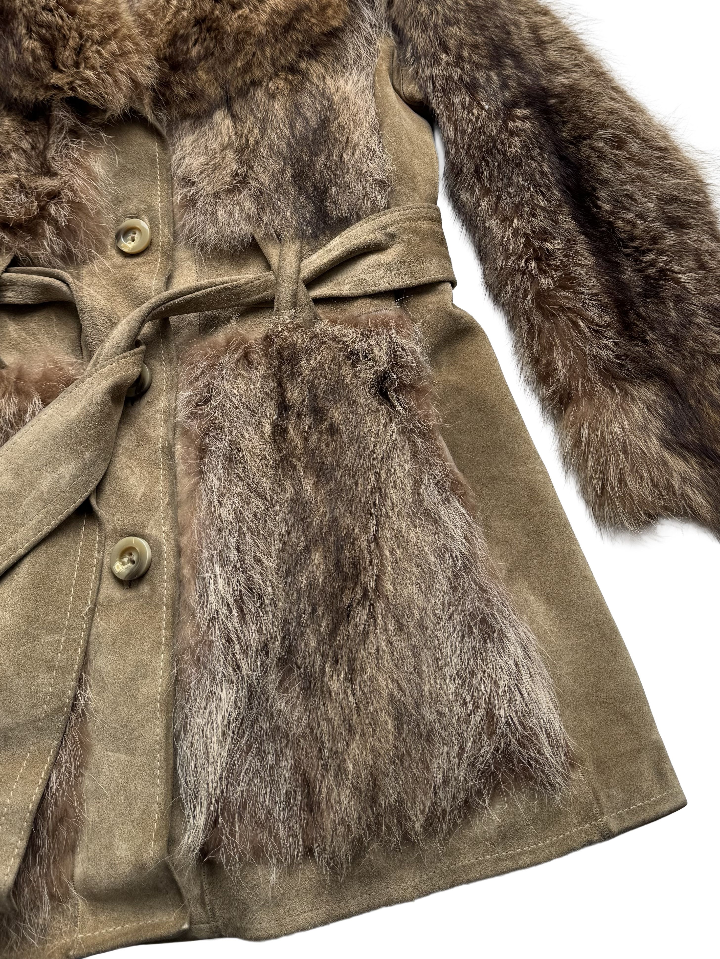 Vintage Vintage Real Suede Coat With Real Fur Details Size M / US 6-8 / IT 42-44 - 7 Thumbnail