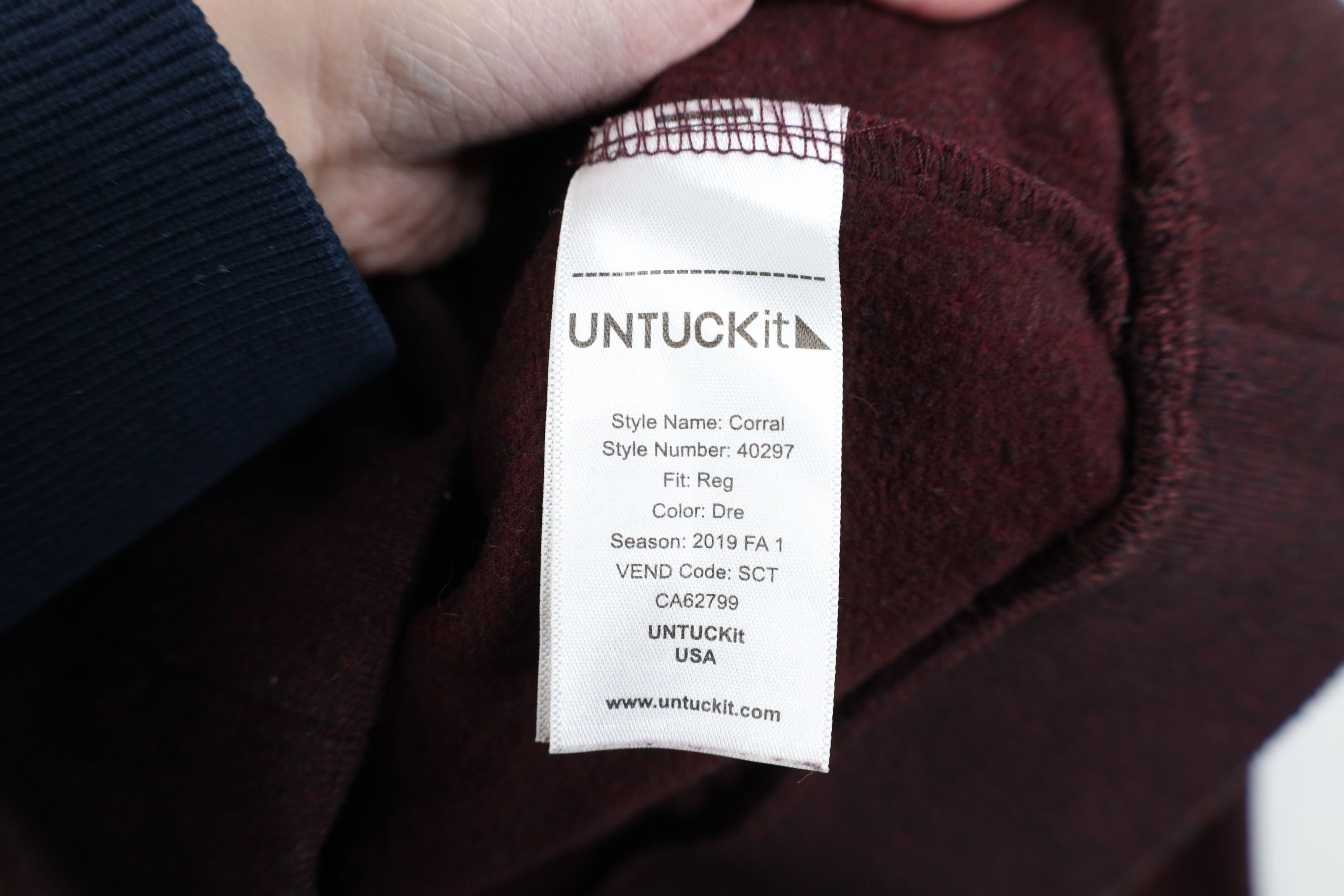 UNTUCKit Untuckit Heavyweight 1/4 Half Zip Pullover Sweater Maroon Size US S / EU 44-46 / 1 - 10 Thumbnail