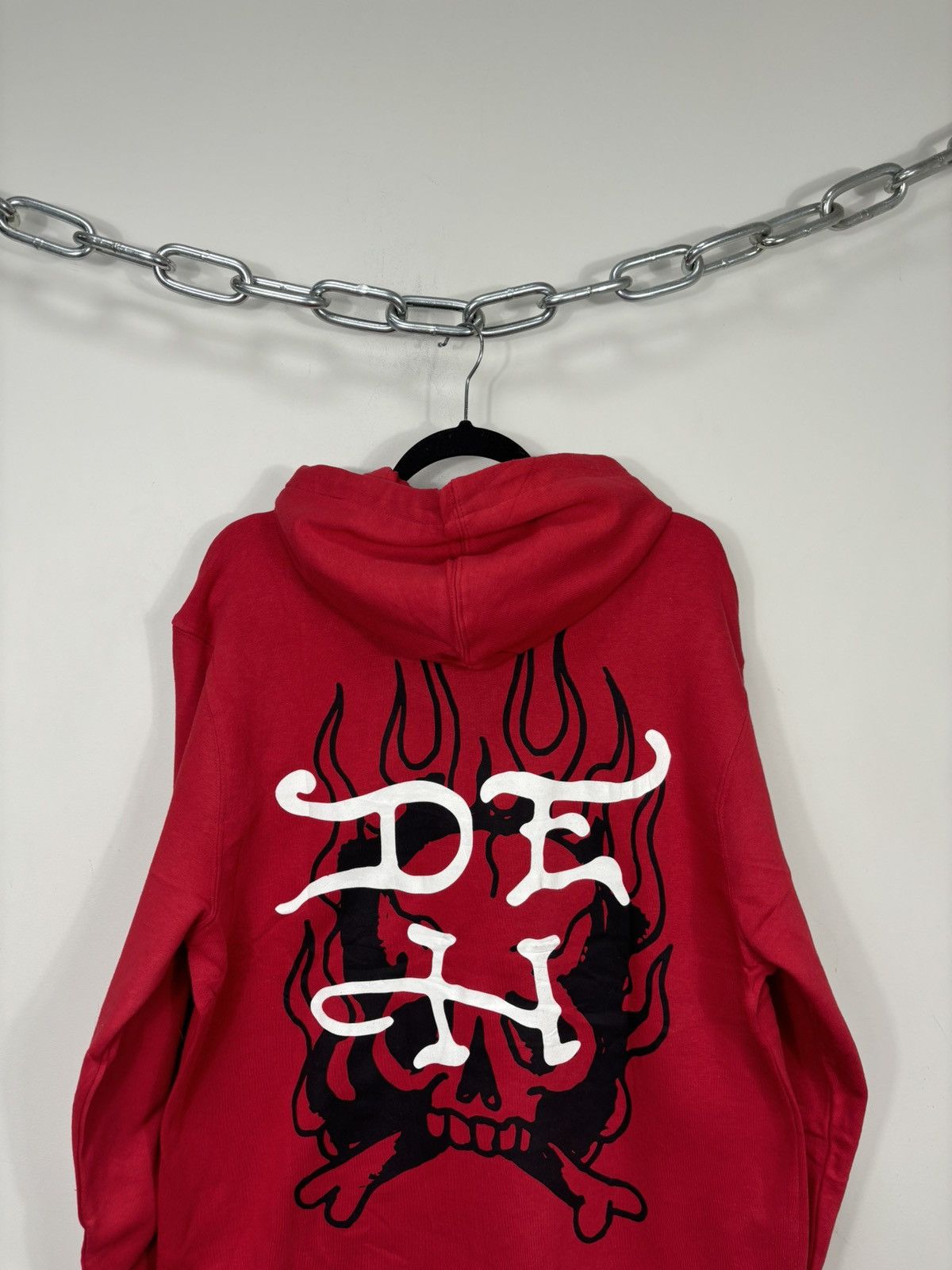 Christian Audigier Ed Hardy Skull In Fire Big Logo Y2K Hype NEW Red Hoodie Size US L / EU 52-54 / 3 - 15 Thumbnail