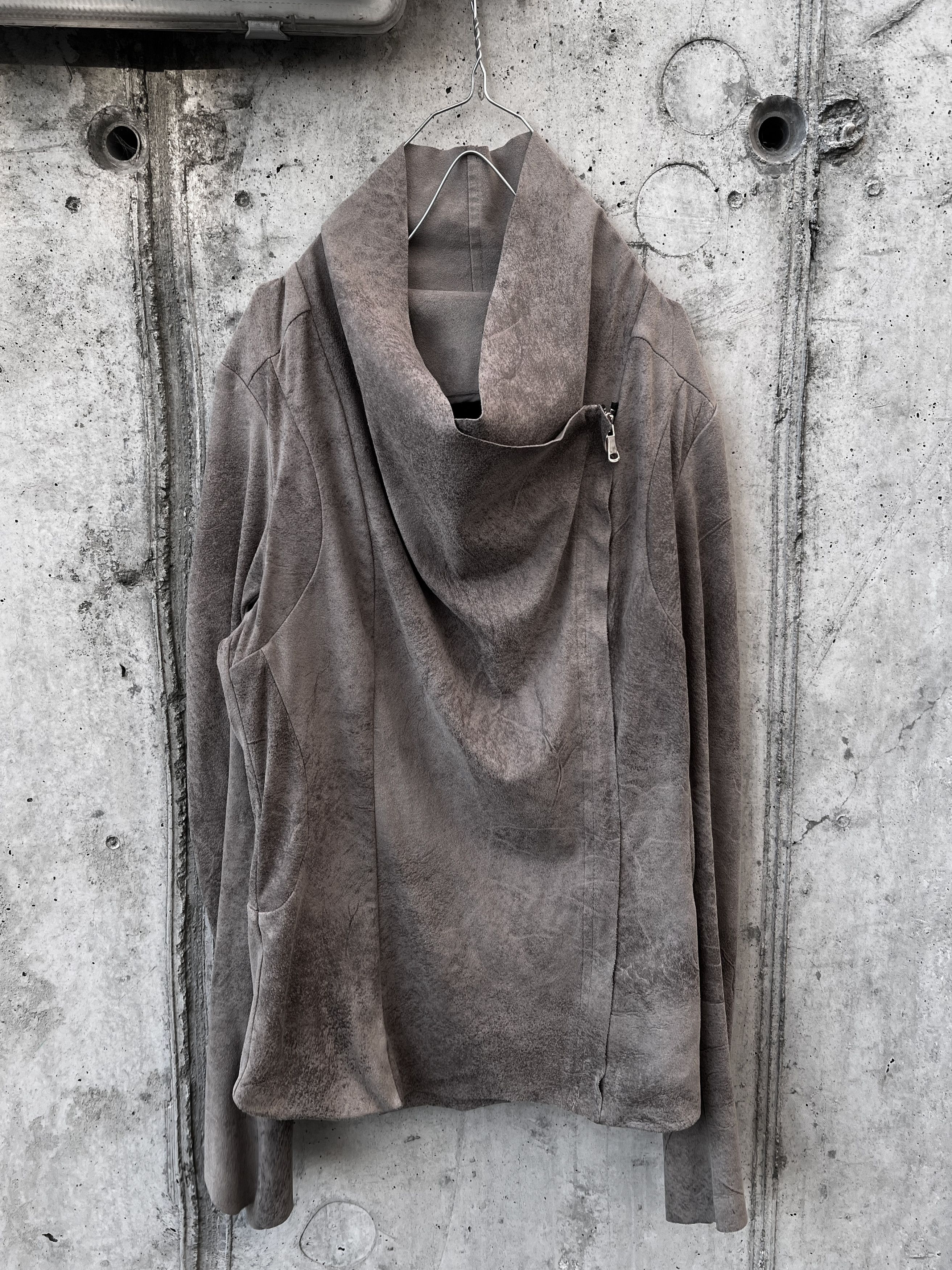 Japanese Brand Avant-Garde Draped Zip Jacket Taupe Size S / US 4 / IT 40 - 1 Thumbnail