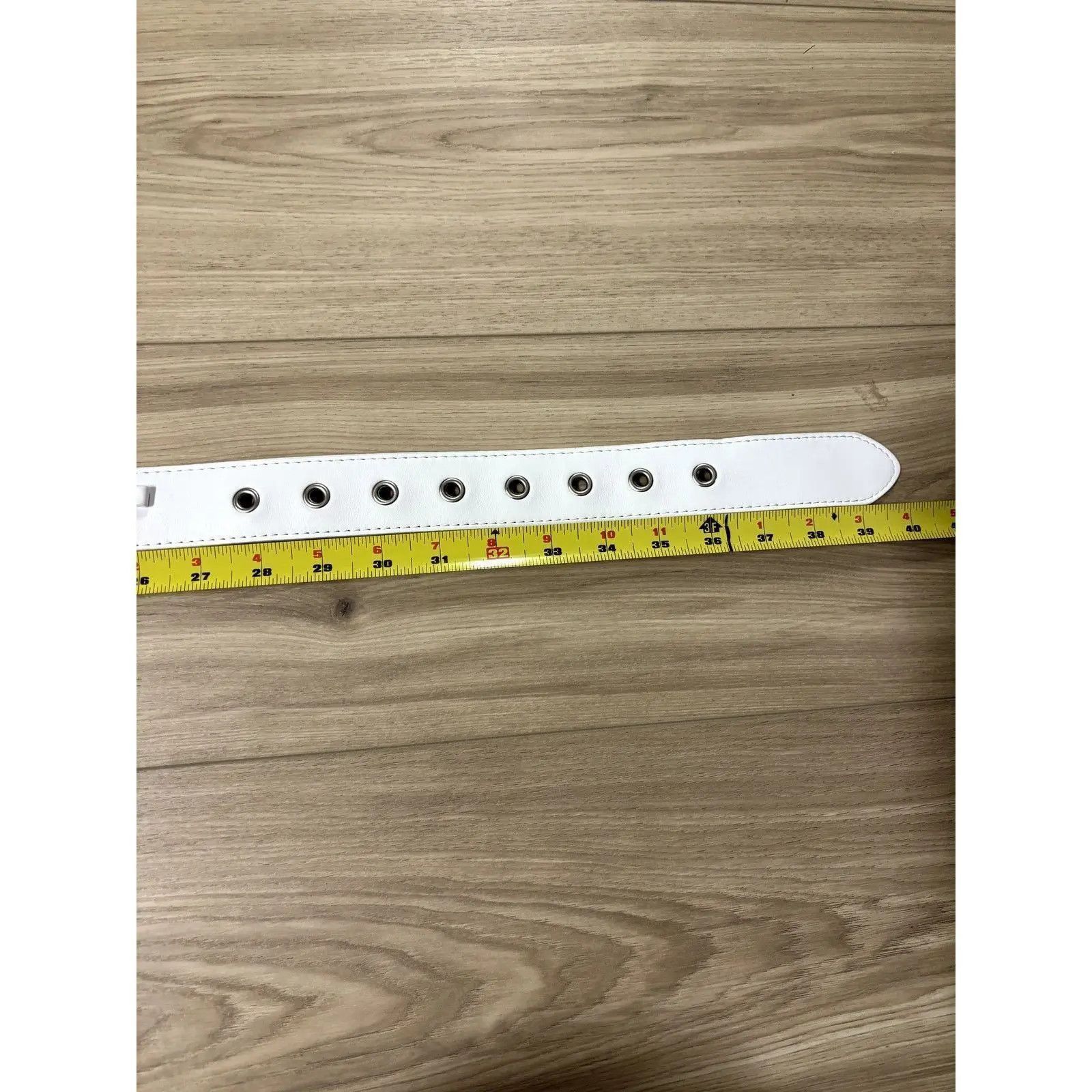 Japanese Brand × Vintage White Bullet studded belt Size 30 - 5 Thumbnail