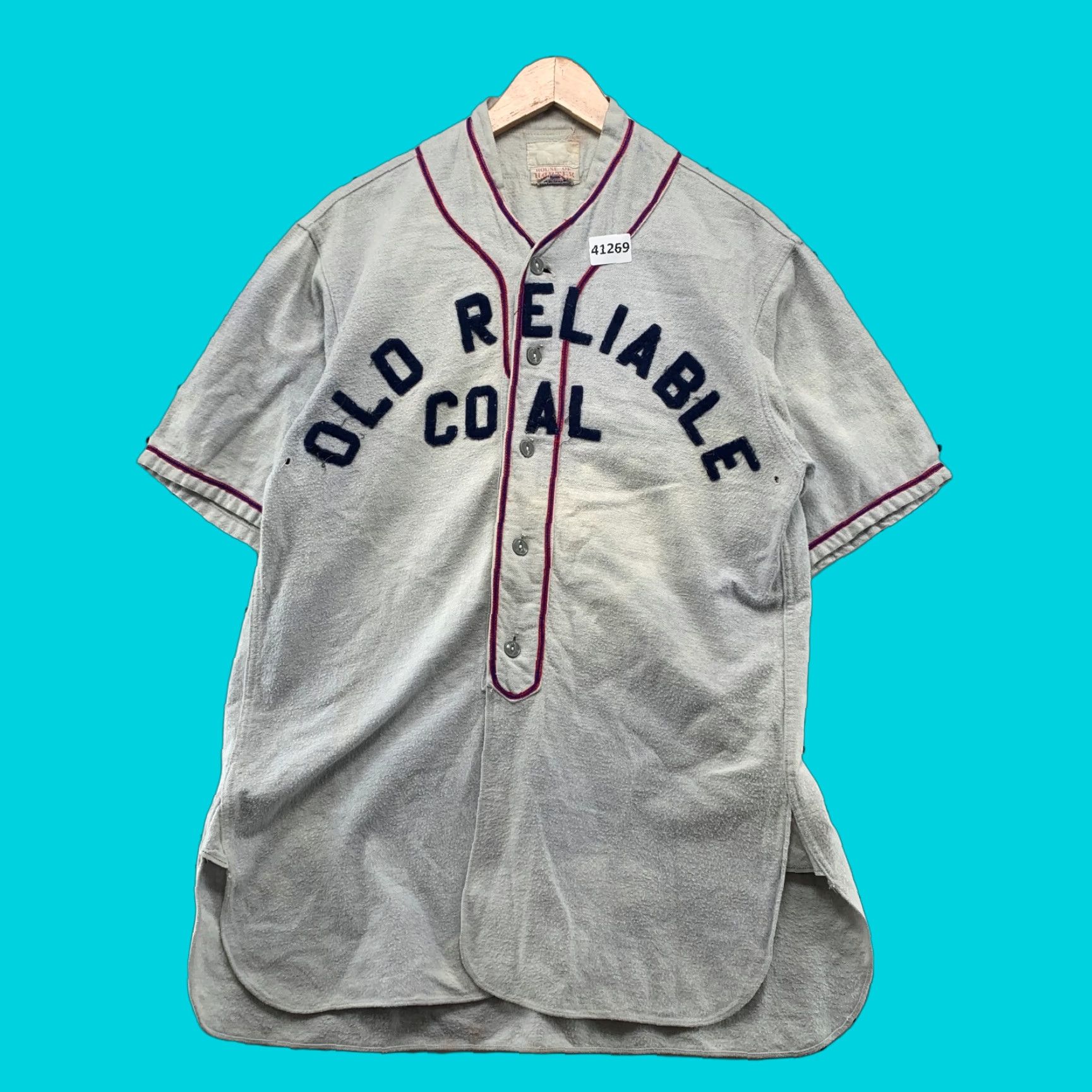 Coal VTG 1920s Old Reliable Coal Baseball Jersey Mens Large Gray Sanforized 21x32 Brand: House Of Harter Size US L / EU 52-54 / 3 - 1 Thumbnail