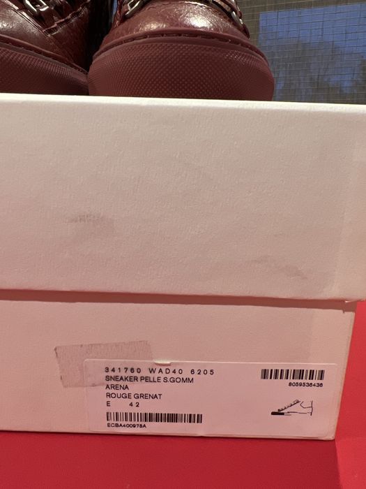 balenciaga arena burgundy
