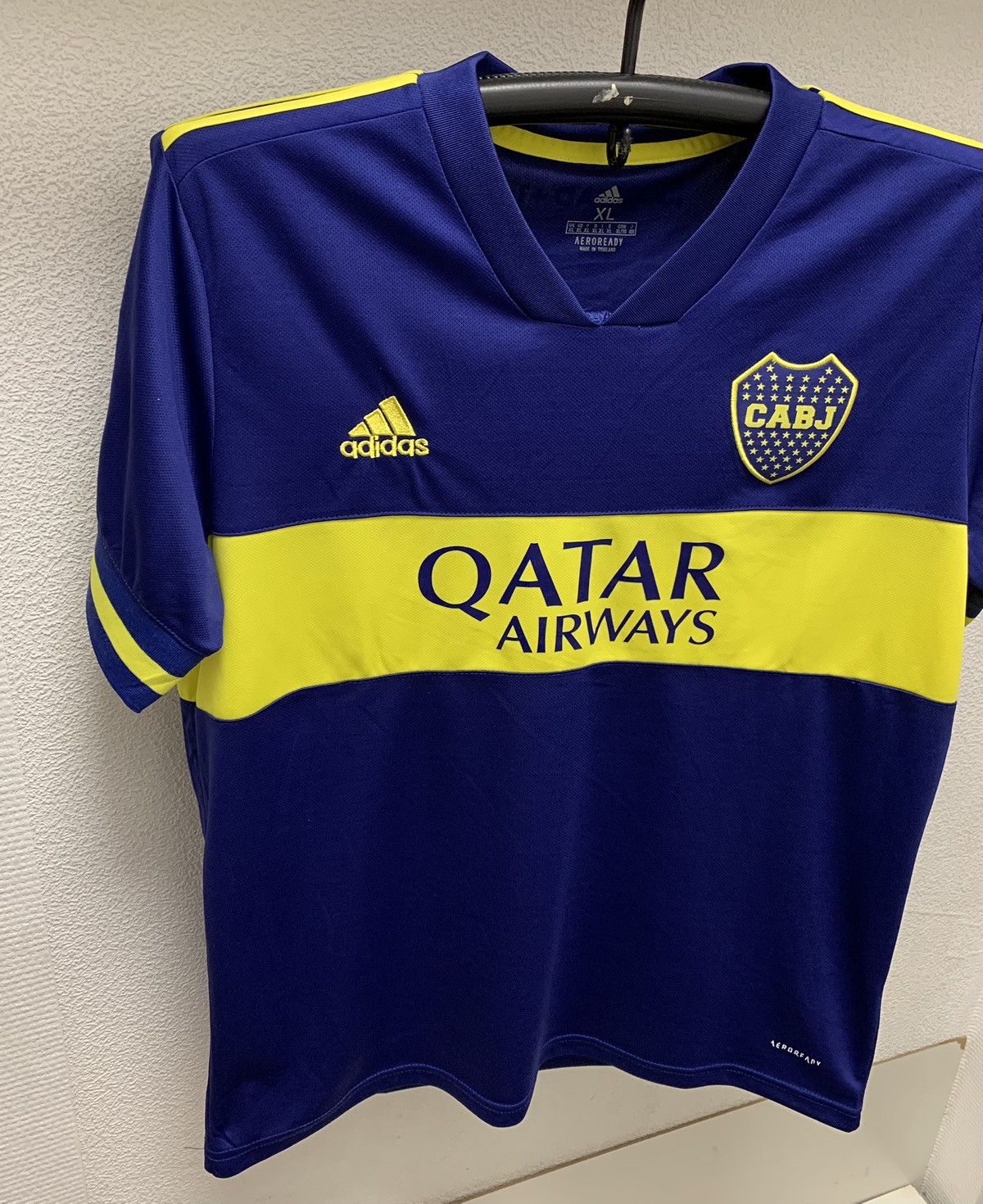 Adidas Boca Juniors CABJ soccer jersey Xl Qatar airways Size US XL / EU 56 / 4 - 9 Thumbnail