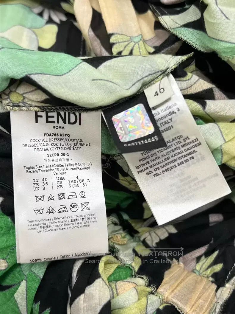 Fendi Fendi Show Model Flower Printed Long Dress Size XS / US 0-2 / IT 36-38 - 5 Thumbnail