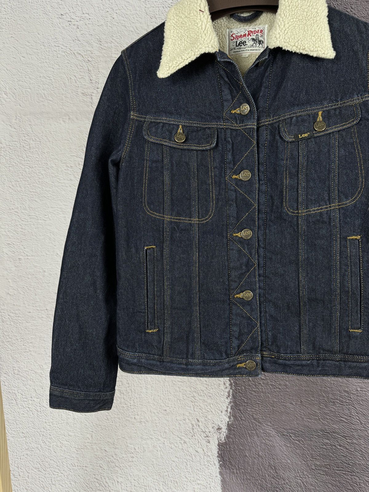 Lee LEE Storm Rider Sherpa Denim jacket women's jeans warm sz L Size L / US 10 / IT 46 - 6 Thumbnail