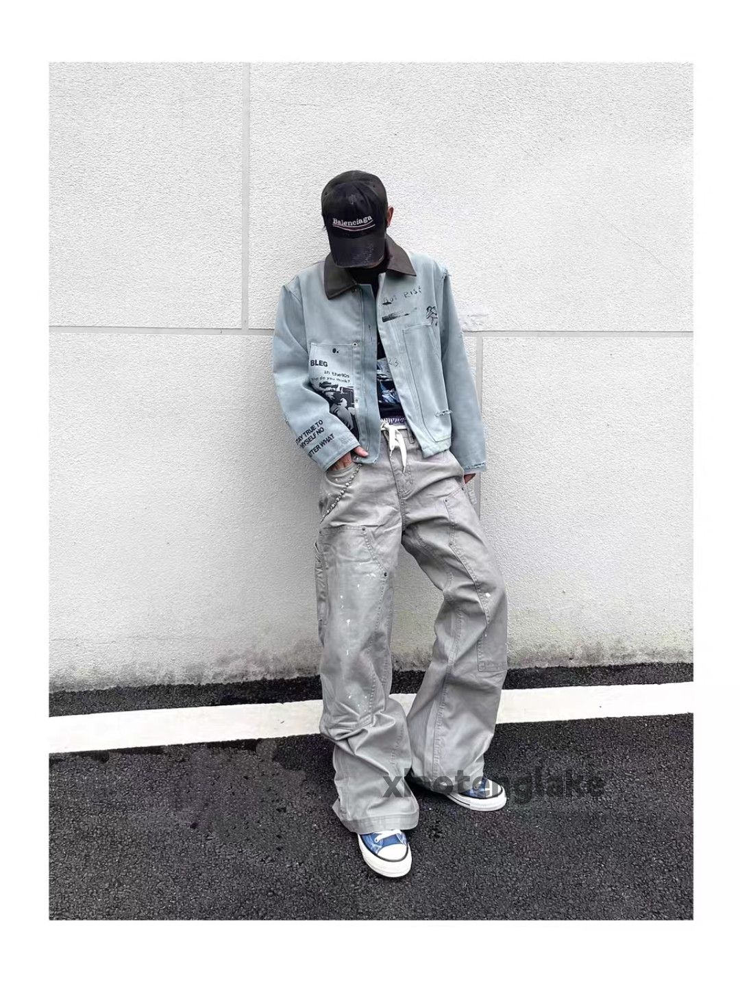 Vintage xtl retro loose baggy skate hiphop carpenter pants Size US 32 / EU 48 - 1 Thumbnail