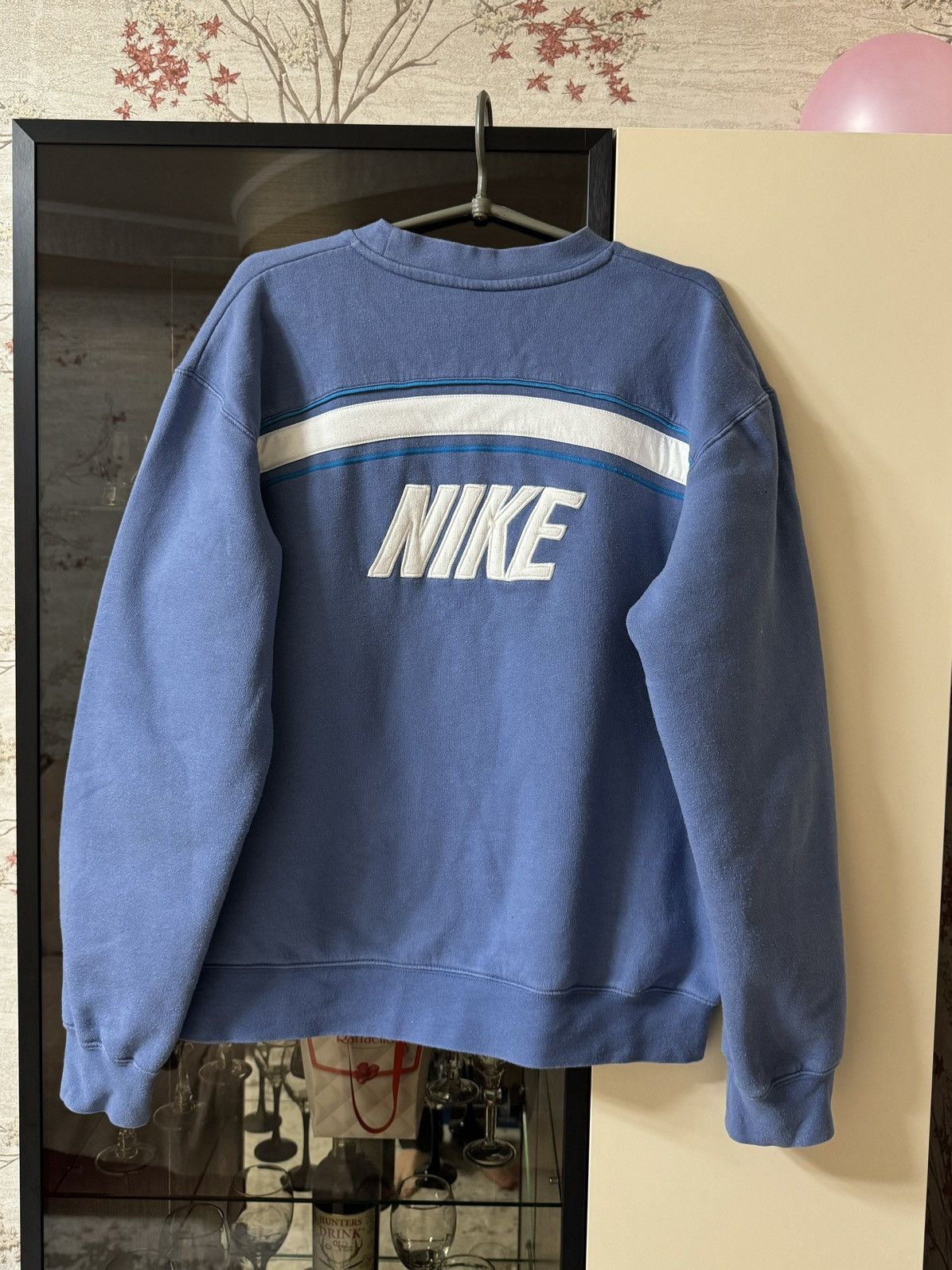 Nike × Vintage Vintage 00s Sky Blue Nike Sweatshirt - Large Size US L / EU 52-54 / 3 - 5 Thumbnail