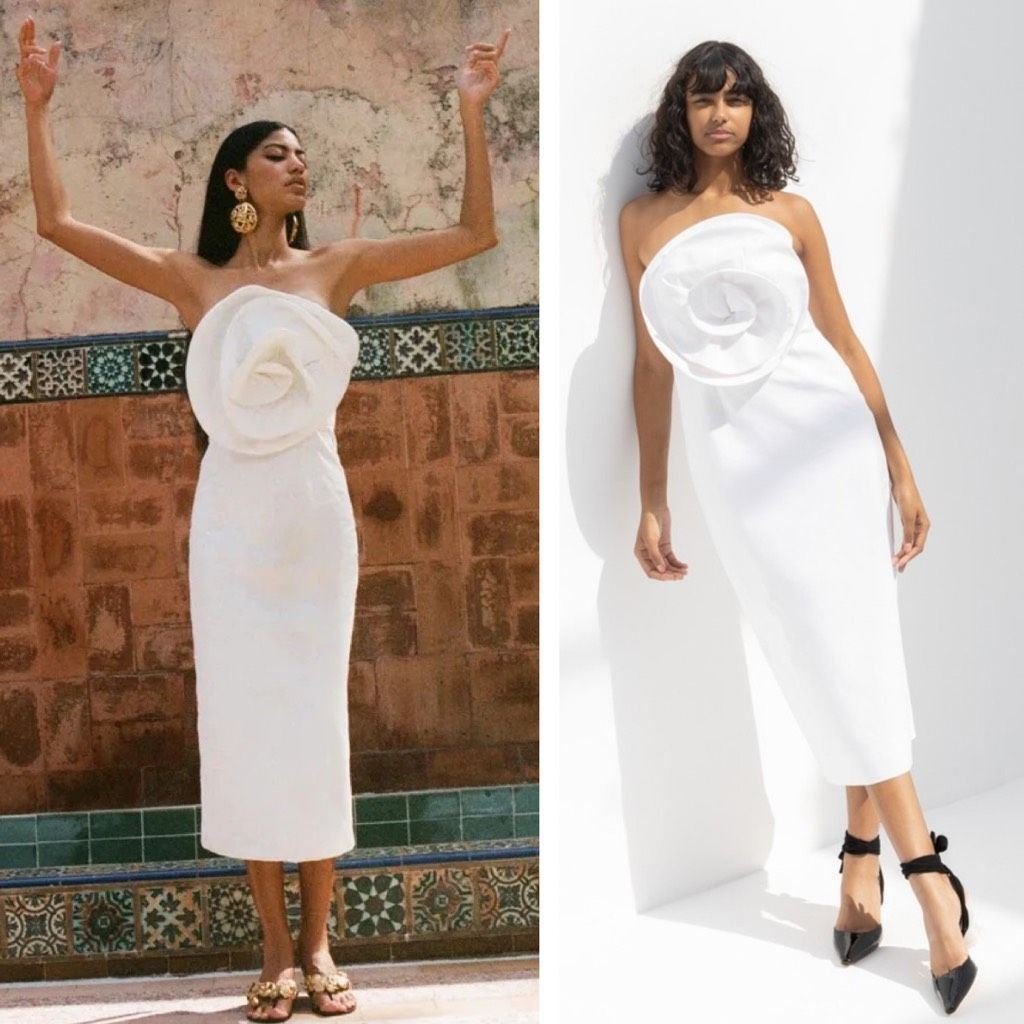 Mara Hoffman Mara Hoffman Maia Ivory White Hemp Strapless Midi Cocktail D Size M / US 6-8 / IT 42-44 - 6 Thumbnail