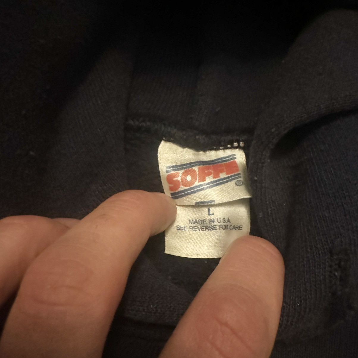 Vintage VINTAGE US NAVY SUN FADE HOODIE! Size US XL / EU 56 / 4 - 8 Thumbnail