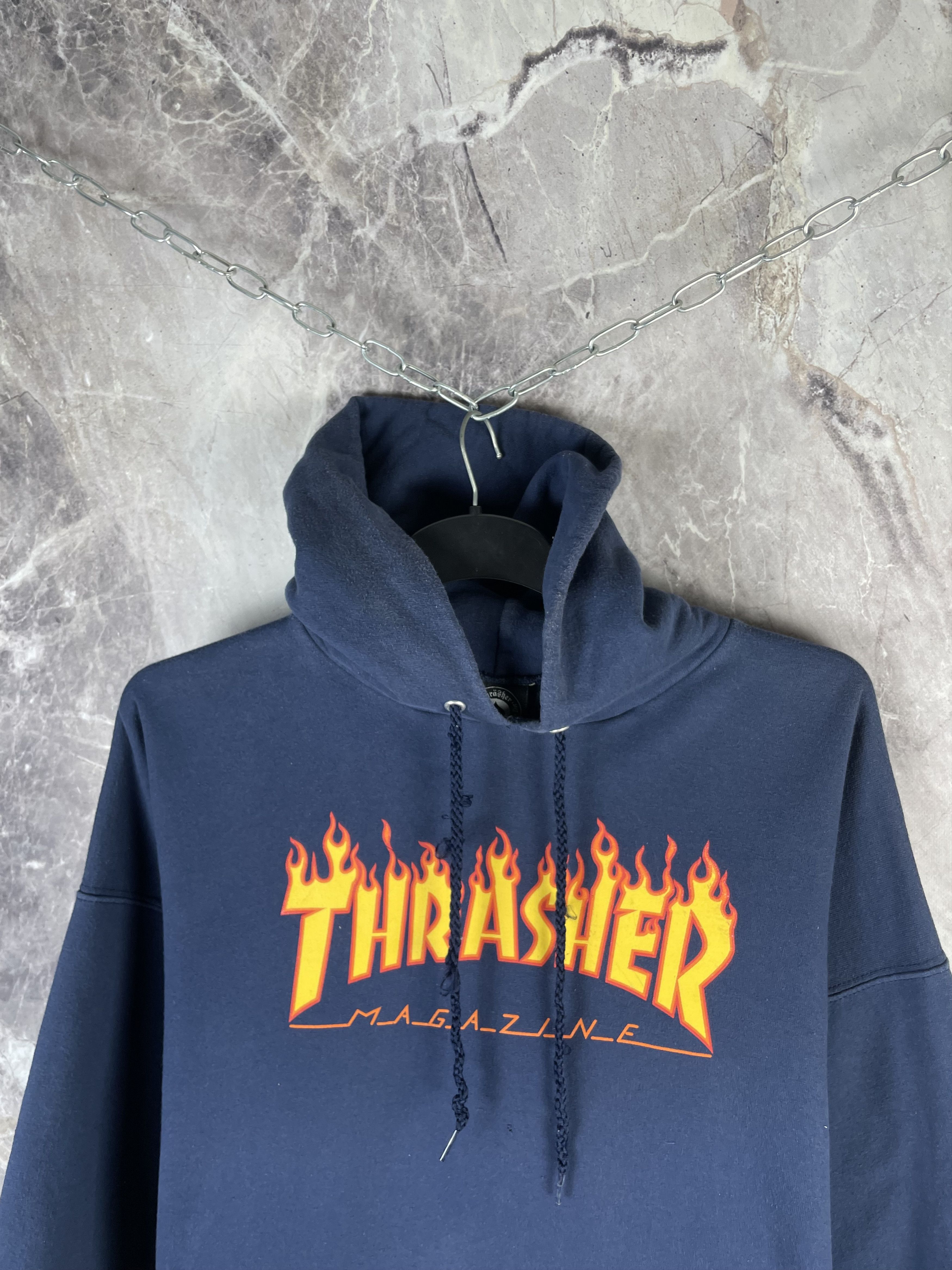Thrasher Vintage Thrasher Magazine Flame Graphic Hoodie Size US XL / EU 56 / 4 - 2 Thumbnail