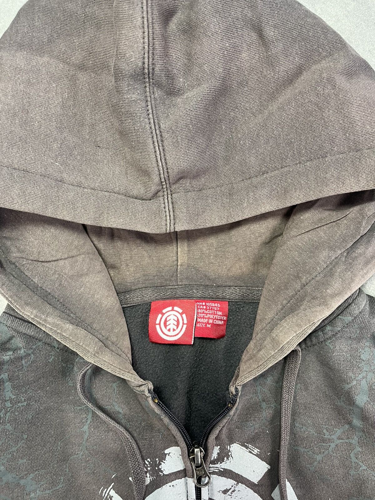 Element 00s Element Faded Printed Big Logo Zip Hoodie Y2K M L Boxy Size US M / EU 48-50 / 2 - 12 Thumbnail