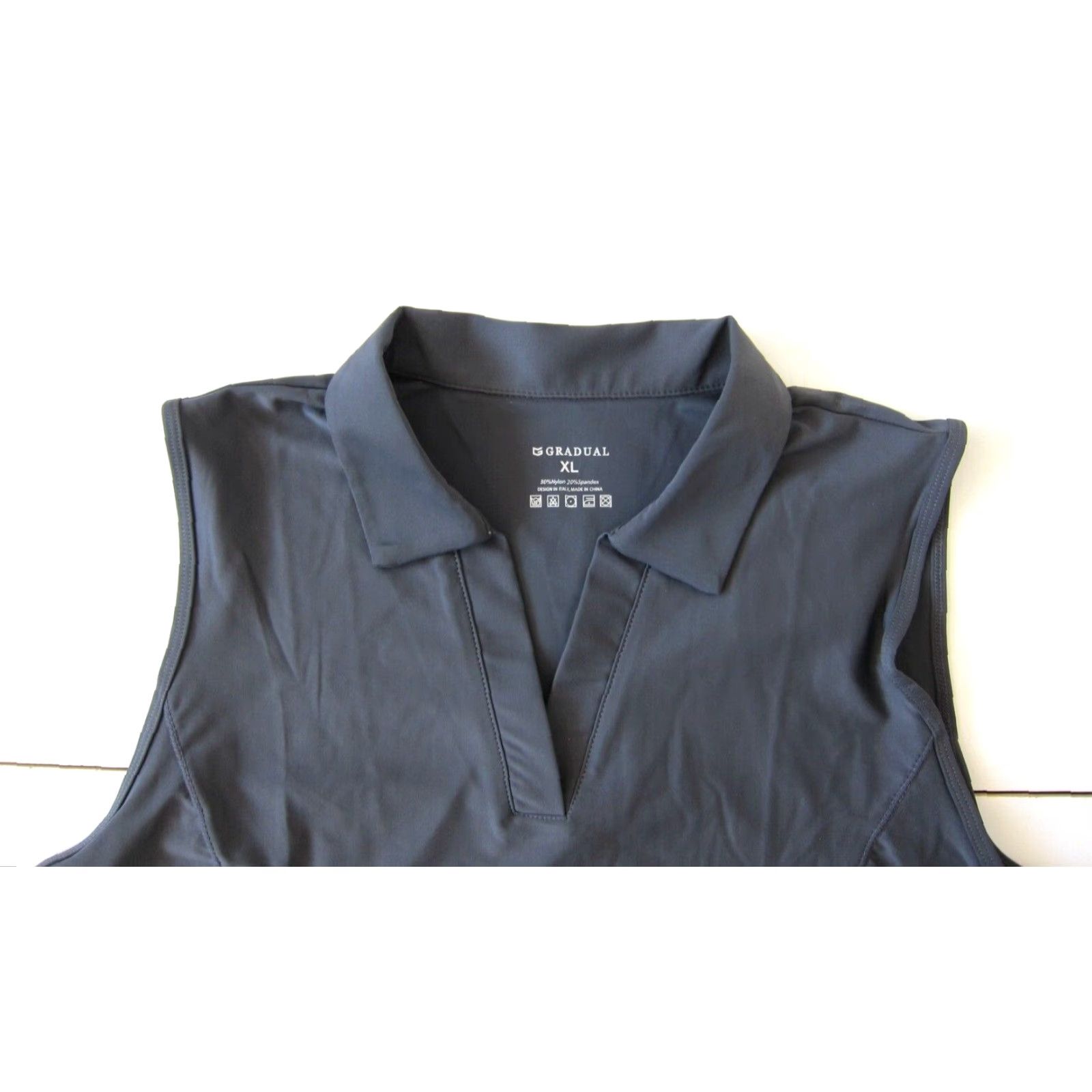 Vintage NWT Gradual Grey Stretch Collared Sleeveless Breathable Golf Active Shirt XL Size XL / US 12-14 / IT 48-50 - 6 Thumbnail