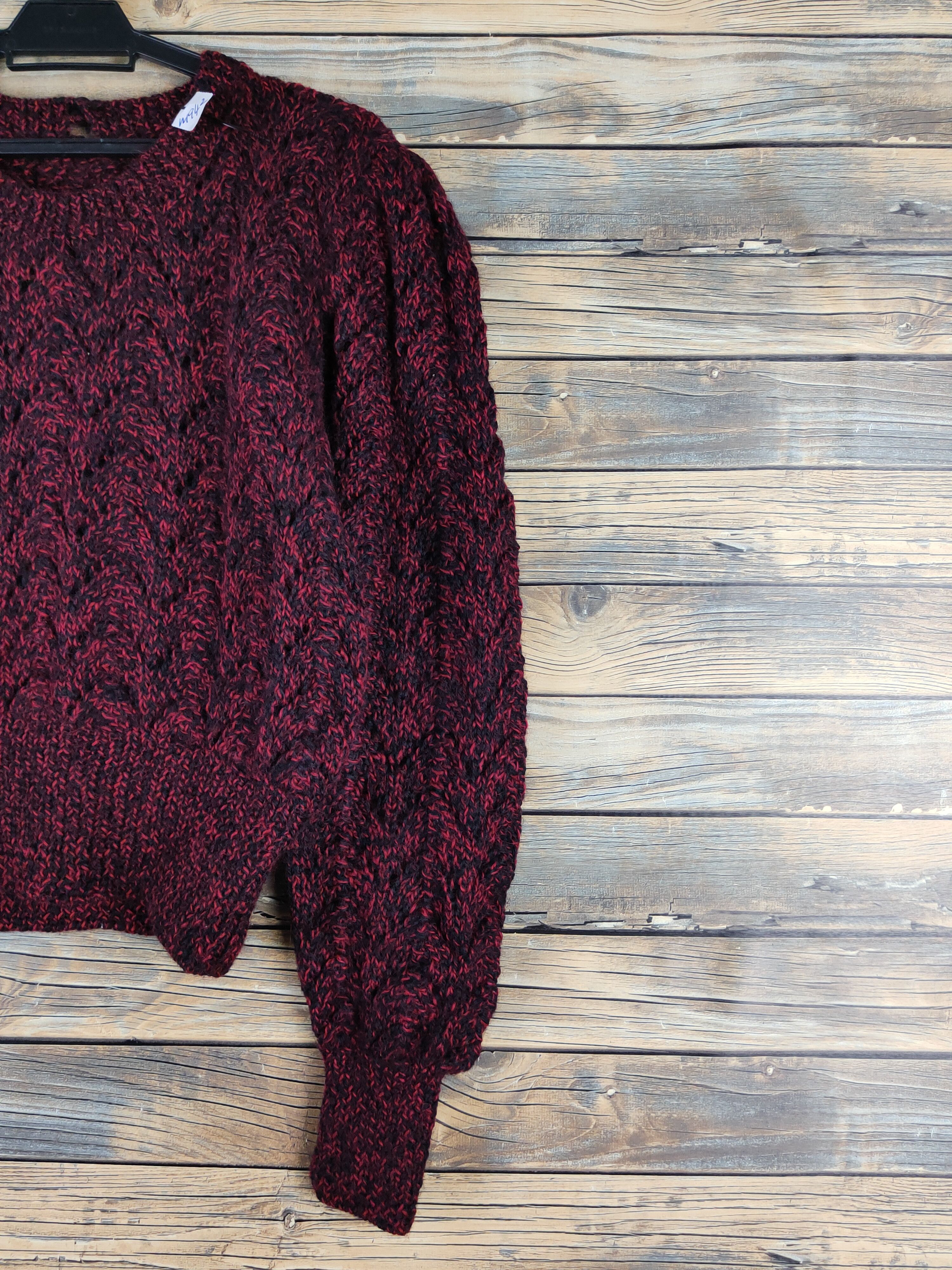 Japanese Brand Japanese Brand Red Black Knitwear Crop Tops #W1942 Size M / US 6-8 / IT 42-44 - 5 Thumbnail