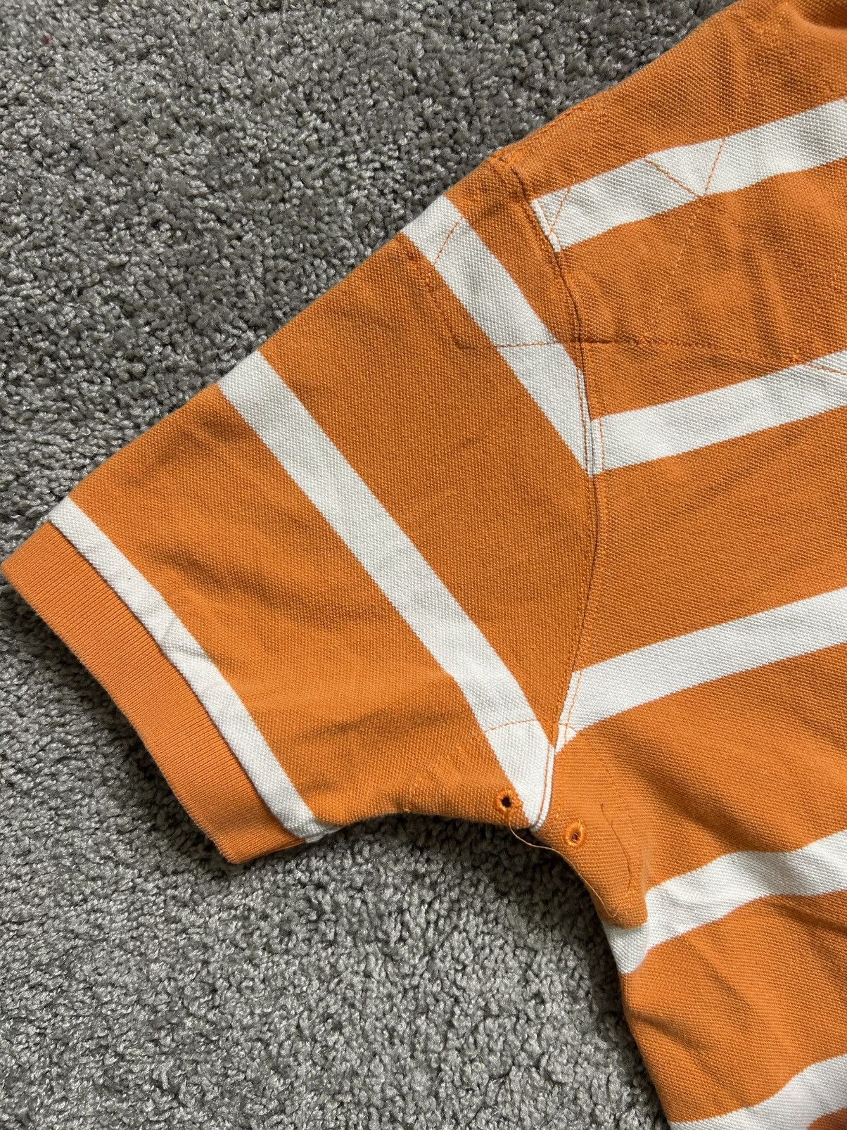 Polo Ralph Lauren Vintage 80s Polo Ralph Lauren Striped Rugby Orange Quilt Size US L / EU 52-54 / 3 - 7 Thumbnail