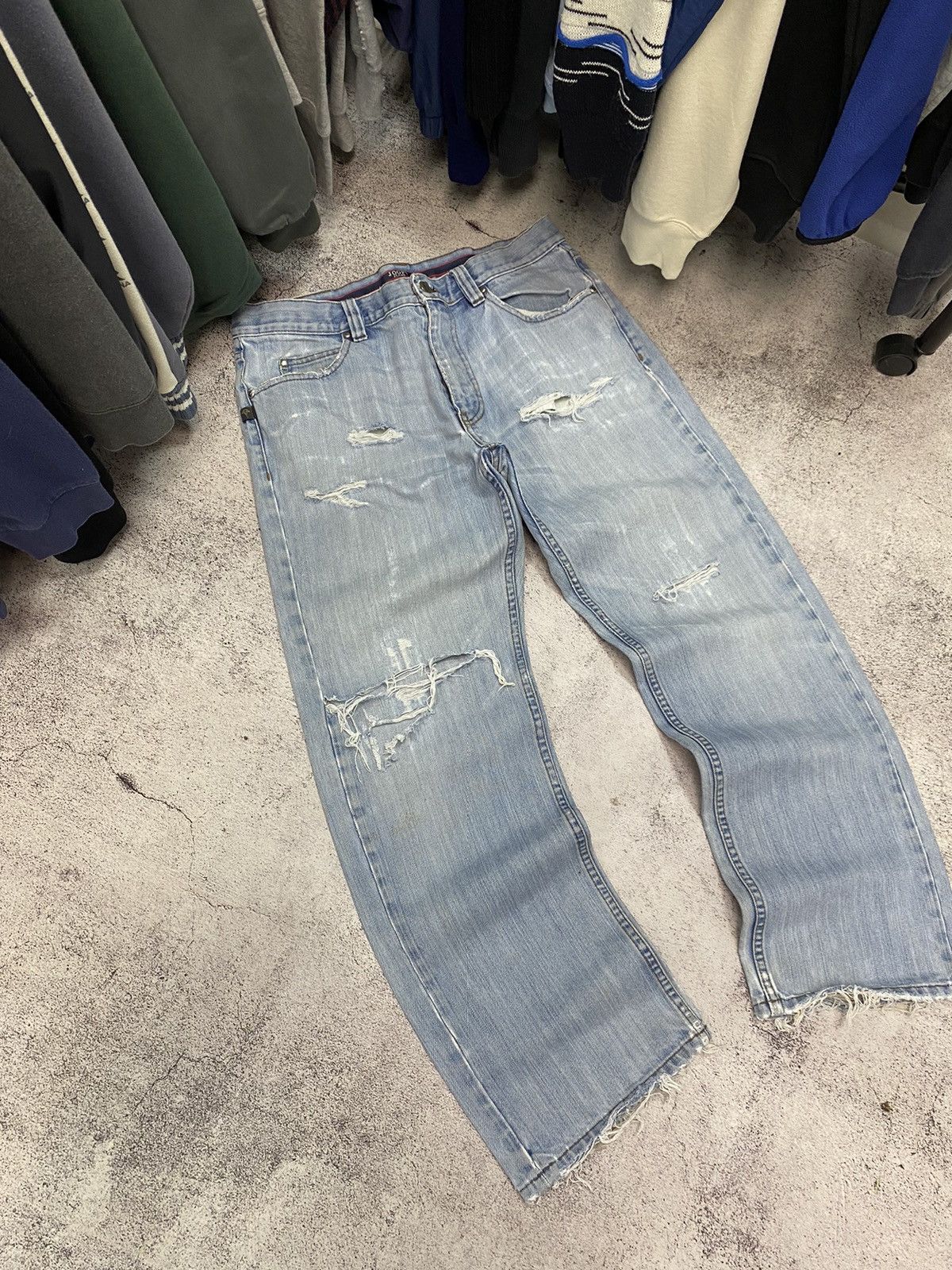 Joop! DISTRESSED DENIM VINTAGE PANTS FADED DIRTY CRASHED OPIUM Size US 32 / EU 48 - 4 Thumbnail