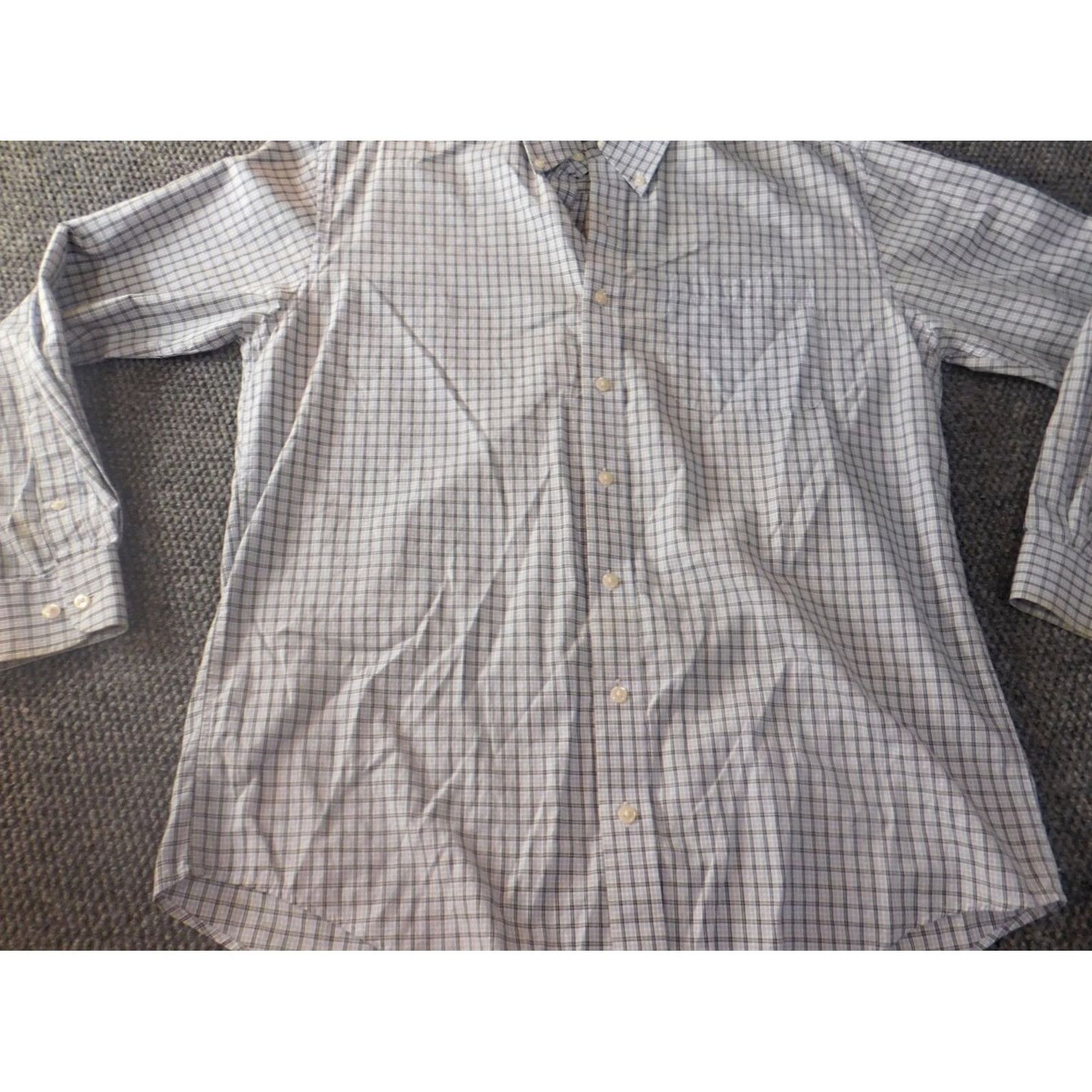 Nautica Nautica Mens Shirt 16 Blue Plaid Button-Down Casual Dress Shirt Regular Size 16 Men Mens Boys? Size US L / EU 52-54 / 3 - 3 Thumbnail