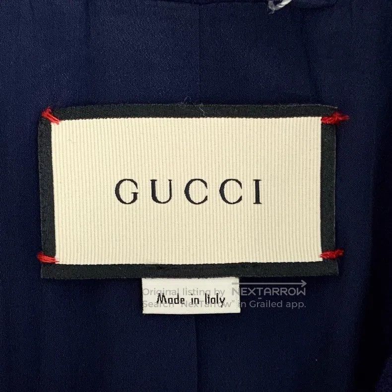 Gucci Gucci Dark blue bow ring diamond design wool lapel long-sl Size XS / US 0-2 / IT 36-38 - 5 Thumbnail