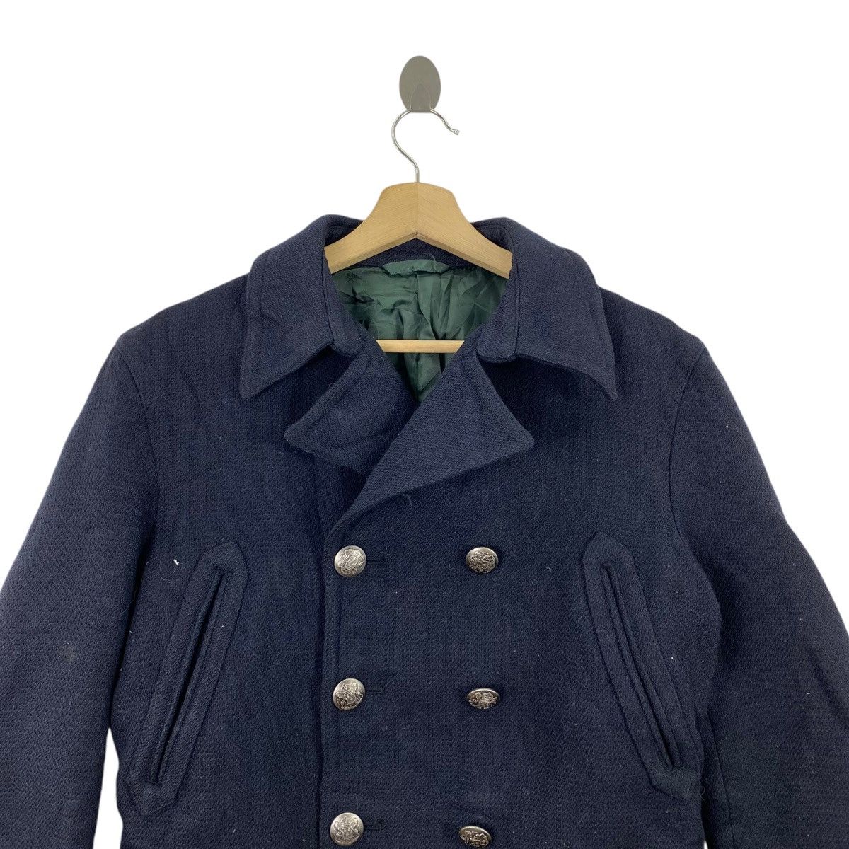 Katharine Hamnett London KATHARINE HAMNETT Multi Pockets Navy Wool Duffle Coat Size US M / EU 48-50 / 2 - 2 Thumbnail