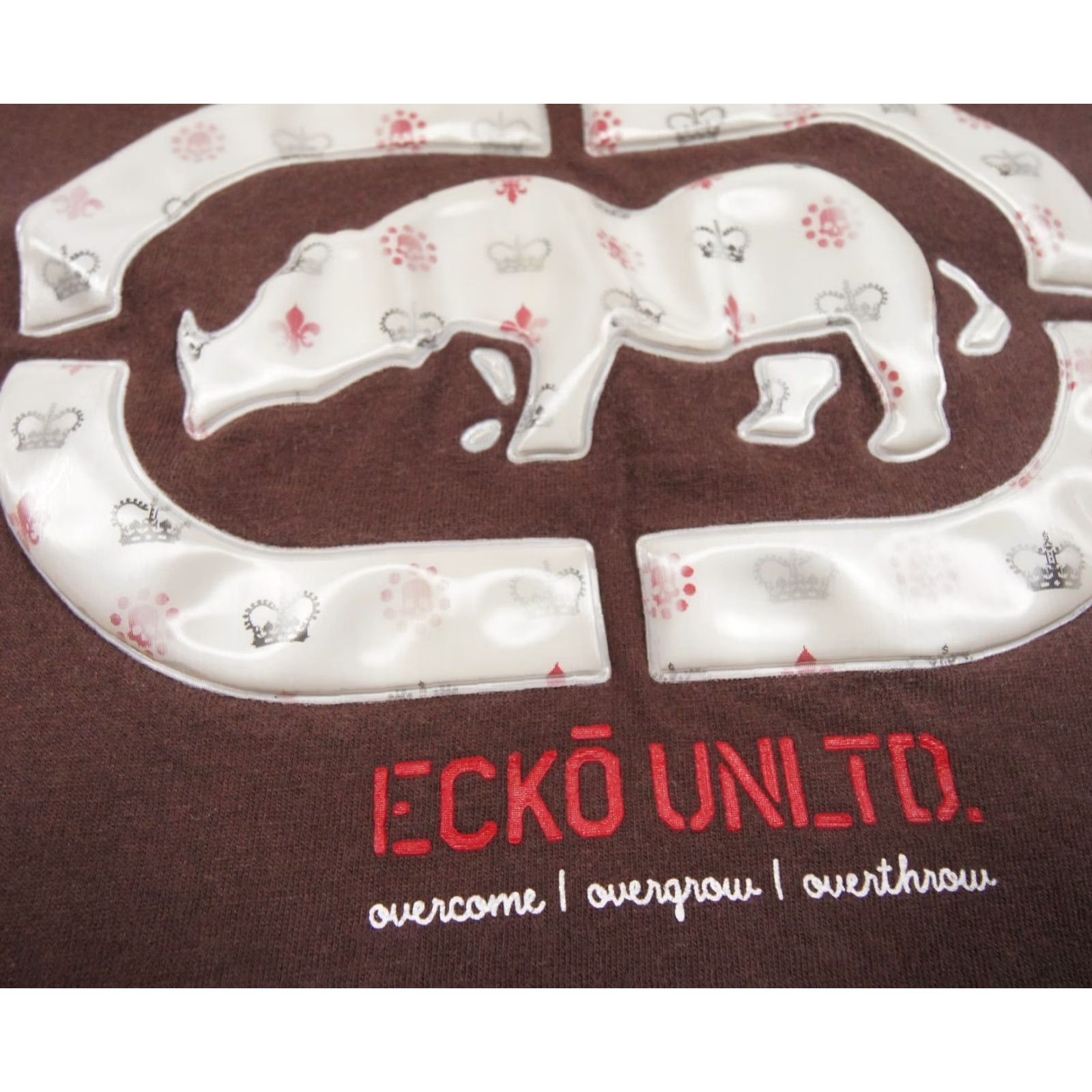 Ecko Unltd. VINTAGE Ecko Unltd. Shirt Men's Small Brown Crewneck Holographic Rhino Hip Hop 2000s Size US S / EU 44-46 / 1 - 3 Thumbnail