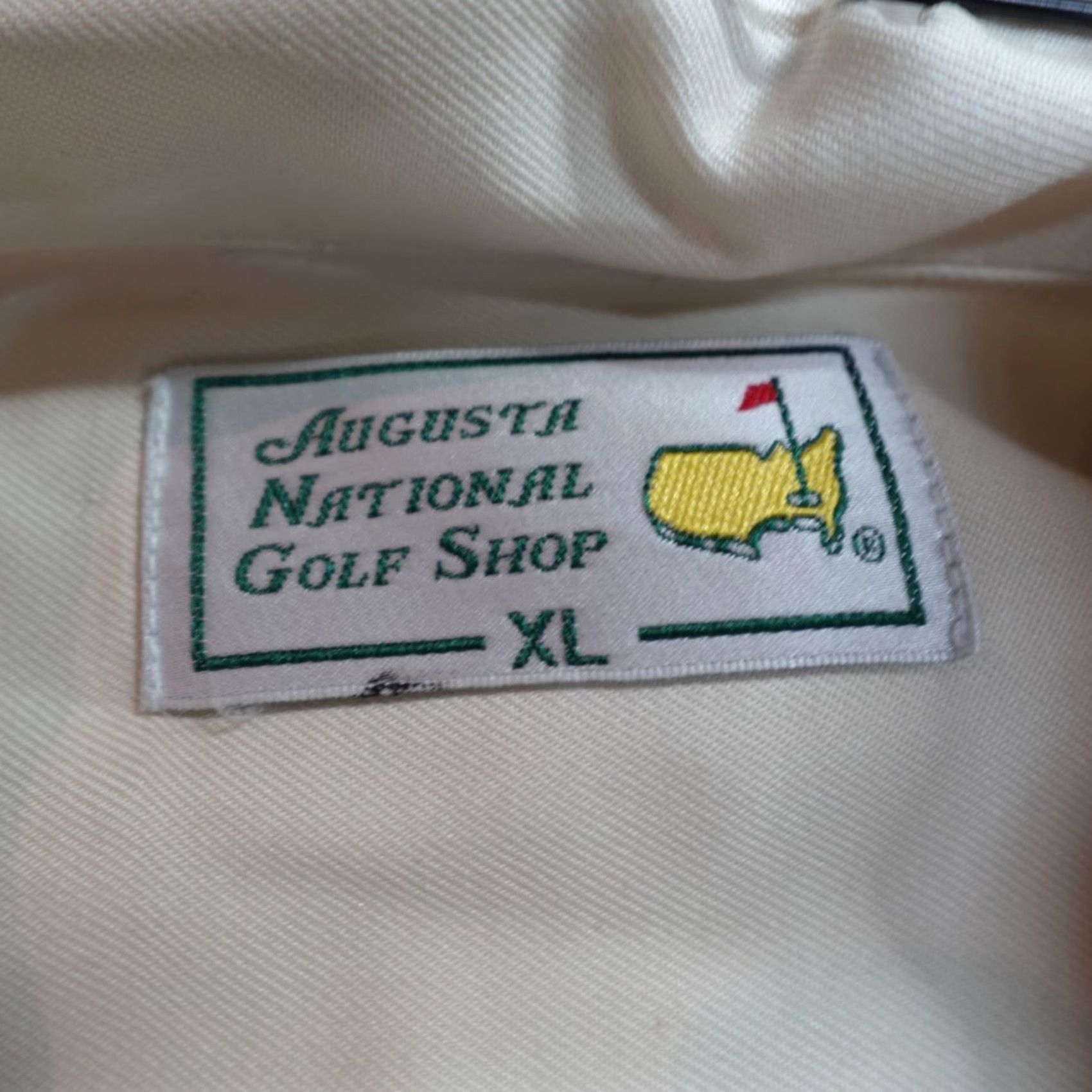 Vintage Masters Shirt XL Beige Camp Loop Collar Embroidered Silk Augusta Shirt Men Adult XL Beige Silk Embroidered Camp Loop Collar Button-Up Short Sleeve Size US XL / EU 56 / 4 - 3 Thumbnail