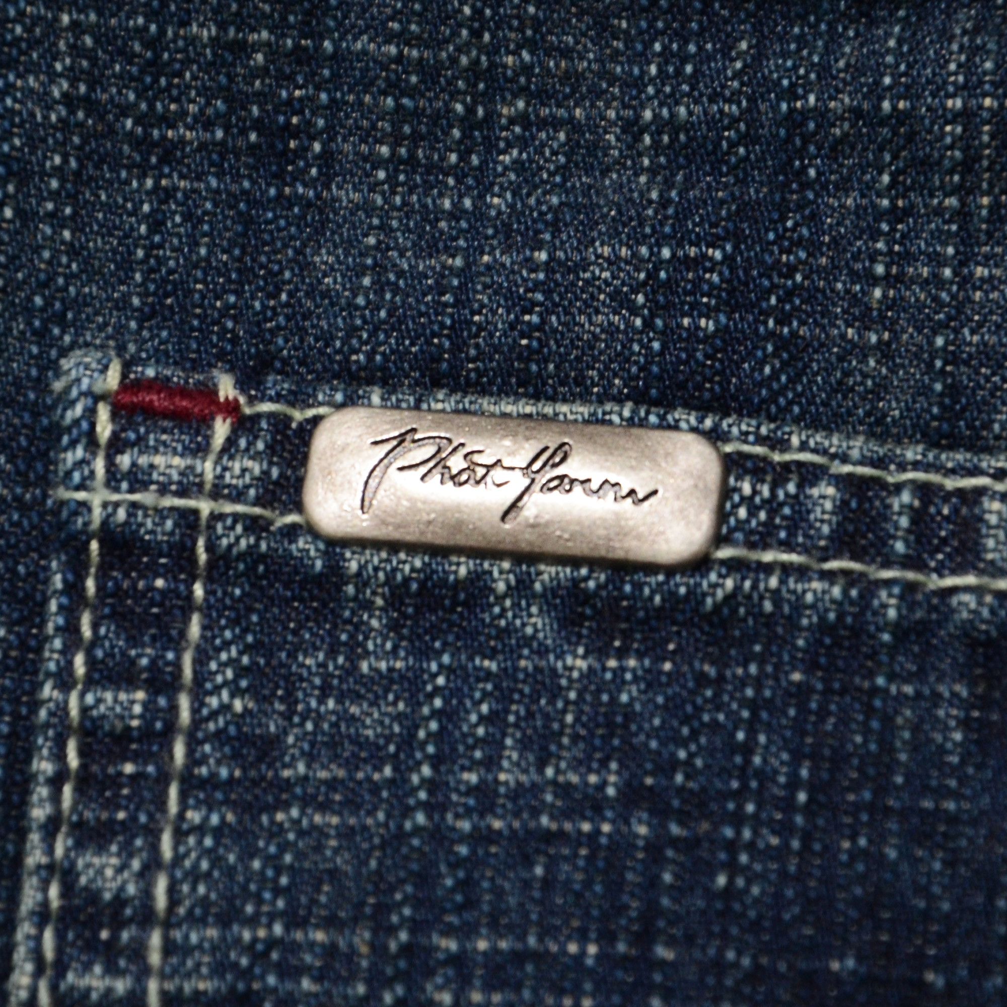 Phat Farm [Folded Color Stain] PF Rare Cargo Denim 90s Streetwear Size US 30 / EU 46 - 9 Thumbnail