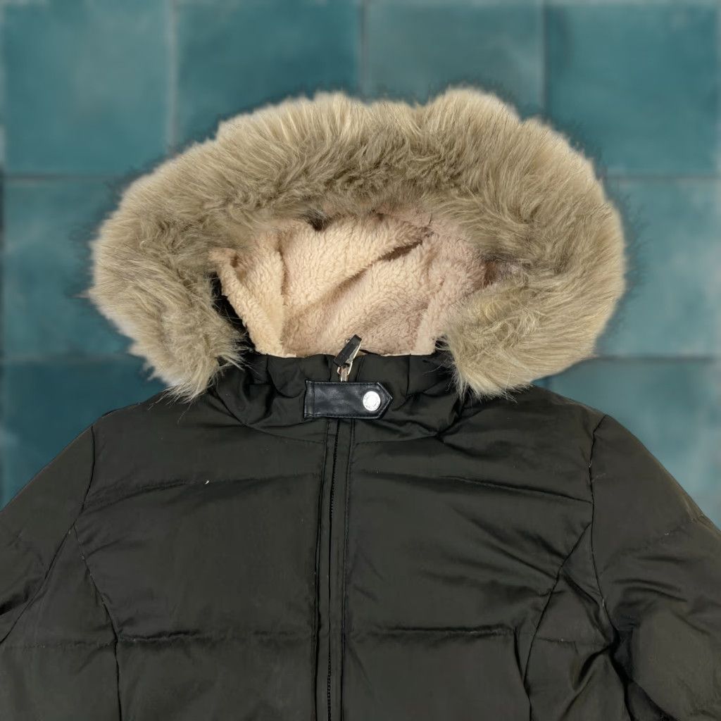 Ralph Lauren Lauren Ralph Lauren Goose Down Jacket Women's XS Green Quilted Hooded Fur Lined Parka Long Coat Jacket Size XS / US 0-2 / IT 36-38 - 1 Thumbnail