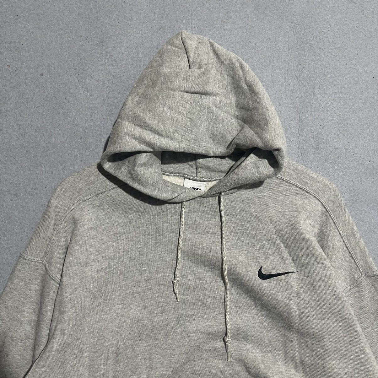 Nike Vintage 90s Nike Embroidered Swoosh Hoodie – Heather Grey Size US XL / EU 56 / 4 - 2 Thumbnail