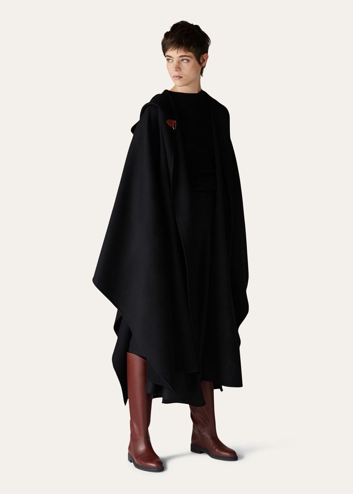 Loro Piana o1srvl11e1224 Alin Flannel Soft Skirt in Black Size 27" / US 4 / IT 40 - 7 Thumbnail