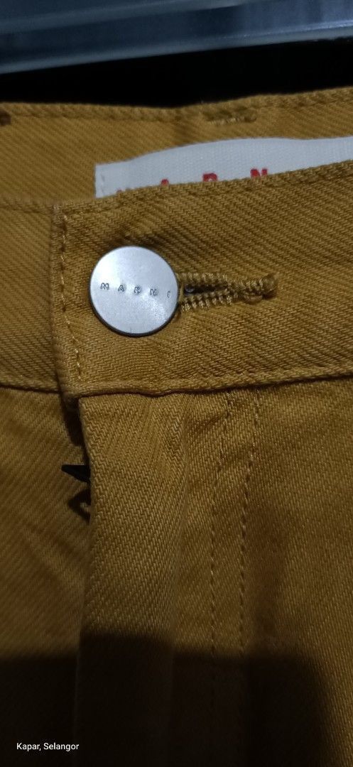 Marni × Uniqlo Uniqlo x Marni Mustard Wide-Leg Jeans (W30 L40) Size US 30 / EU 46 - 5 Thumbnail