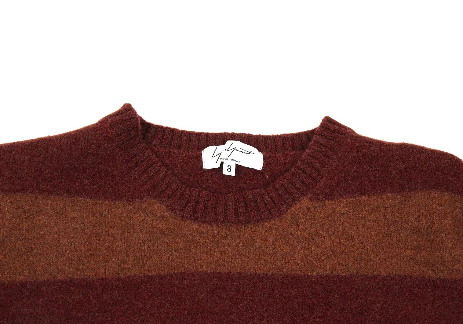 Yohji Yamamoto Yohji Yamamoto Embroidered Design Striped Sweater Size US S / EU 44-46 / 1 - 3 Thumbnail
