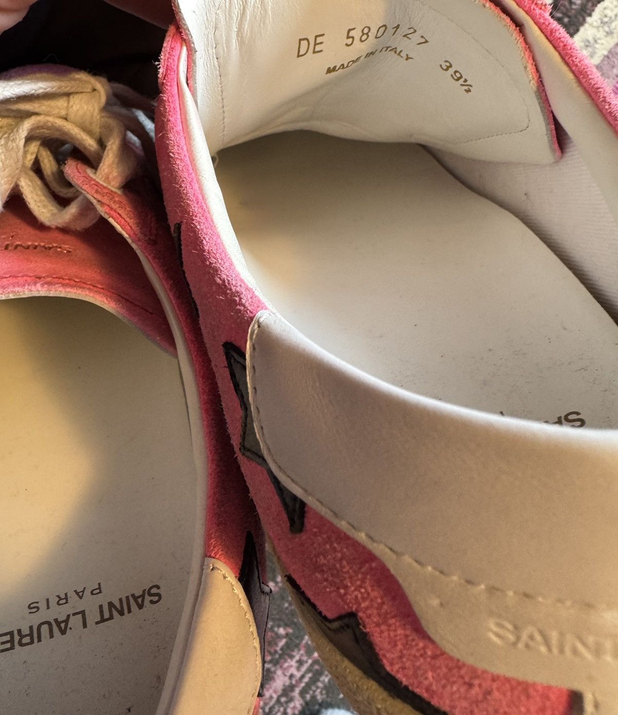 Saint Laurent Paris Saint Laurent SL/06 Star Classic Low Top Pink Sneakers Size US 9.5 / IT 39.5 - 14 Thumbnail
