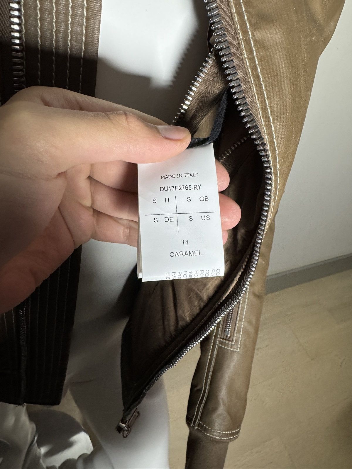 Rick Owens Drkshdw Rick Owens DRKSHDW Caramel Leather Bomber Jacket – FW17 Size US S / EU 44-46 / 1 - 10 Thumbnail