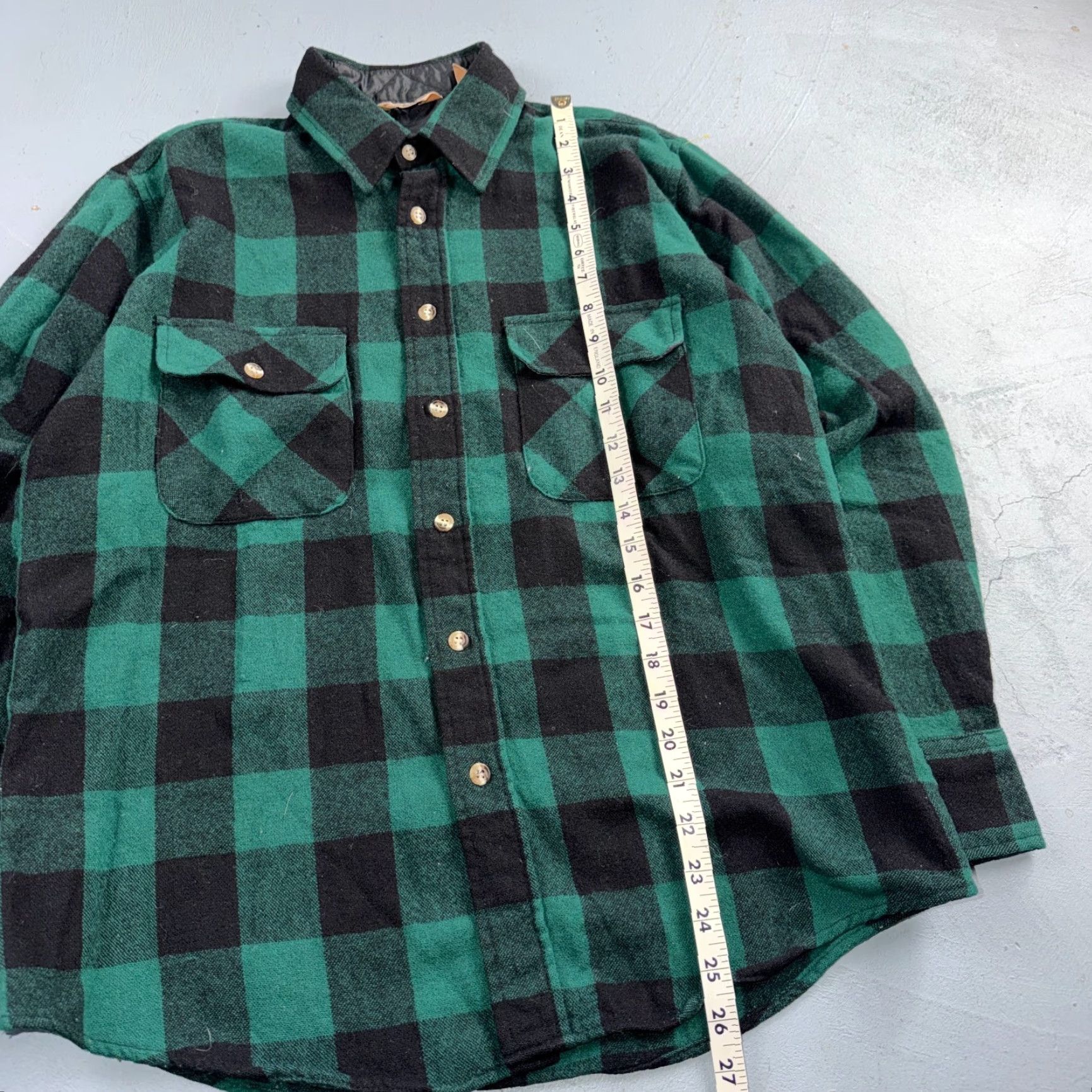 Vintage VTG Cabela's Shirt Mens M Buffalo Plaid Wool Blend Flannel Workwear Logger Green Size US M / EU 48-50 / 2 - 3 Thumbnail