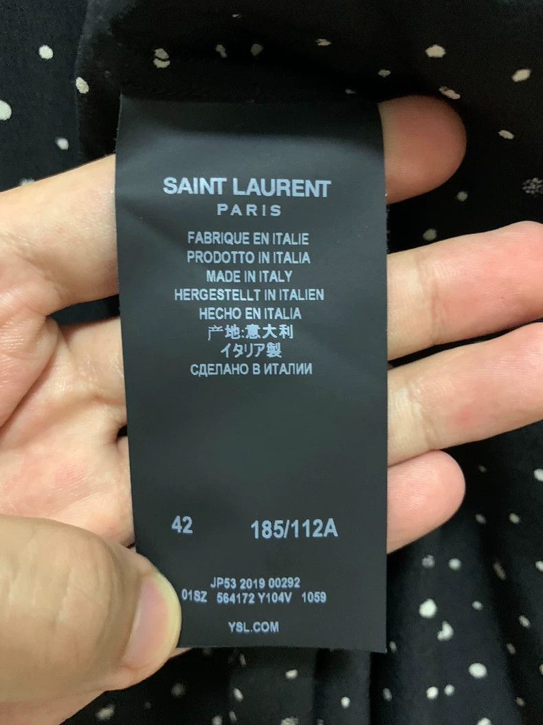 Saint Laurent Paris Saint Laurent Paris 19fw mulberry silk ink-splashing baby's Size US XS / EU 42 / 0 - 4 Thumbnail