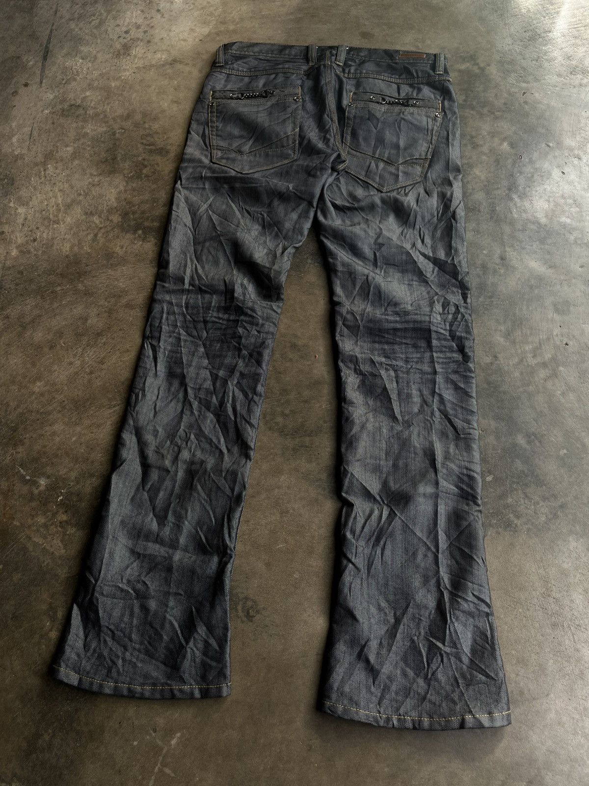 Isamu Katayama Backlash NCFM JAPANESE NICOLE CLUB FOR MEN FLARE DENIM PANTS BOOT CUT Size US 32 / EU 48 - 7 Thumbnail