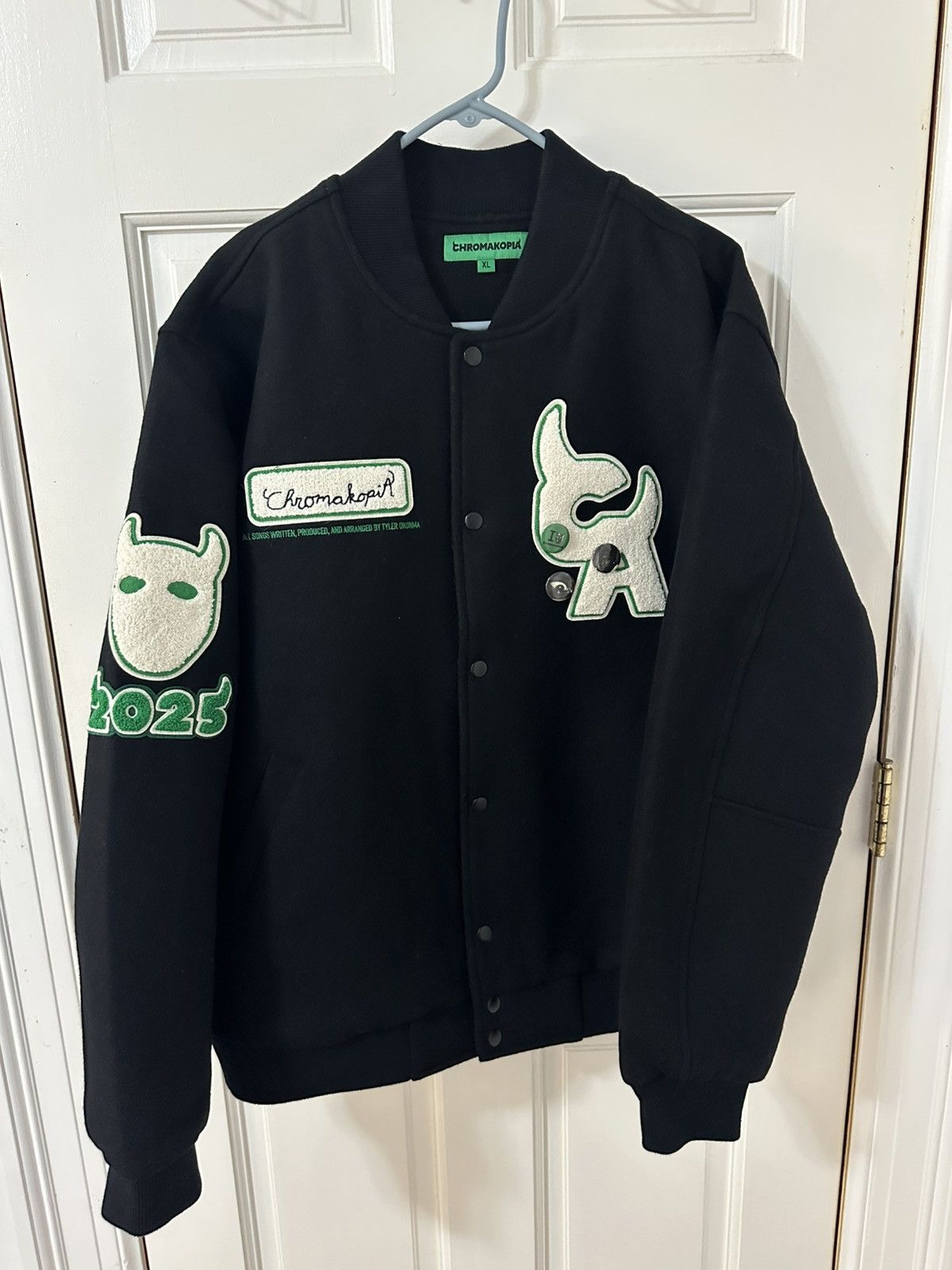 Tyler The Creator Chromakopia Varsity Jacket Black Golf Wang