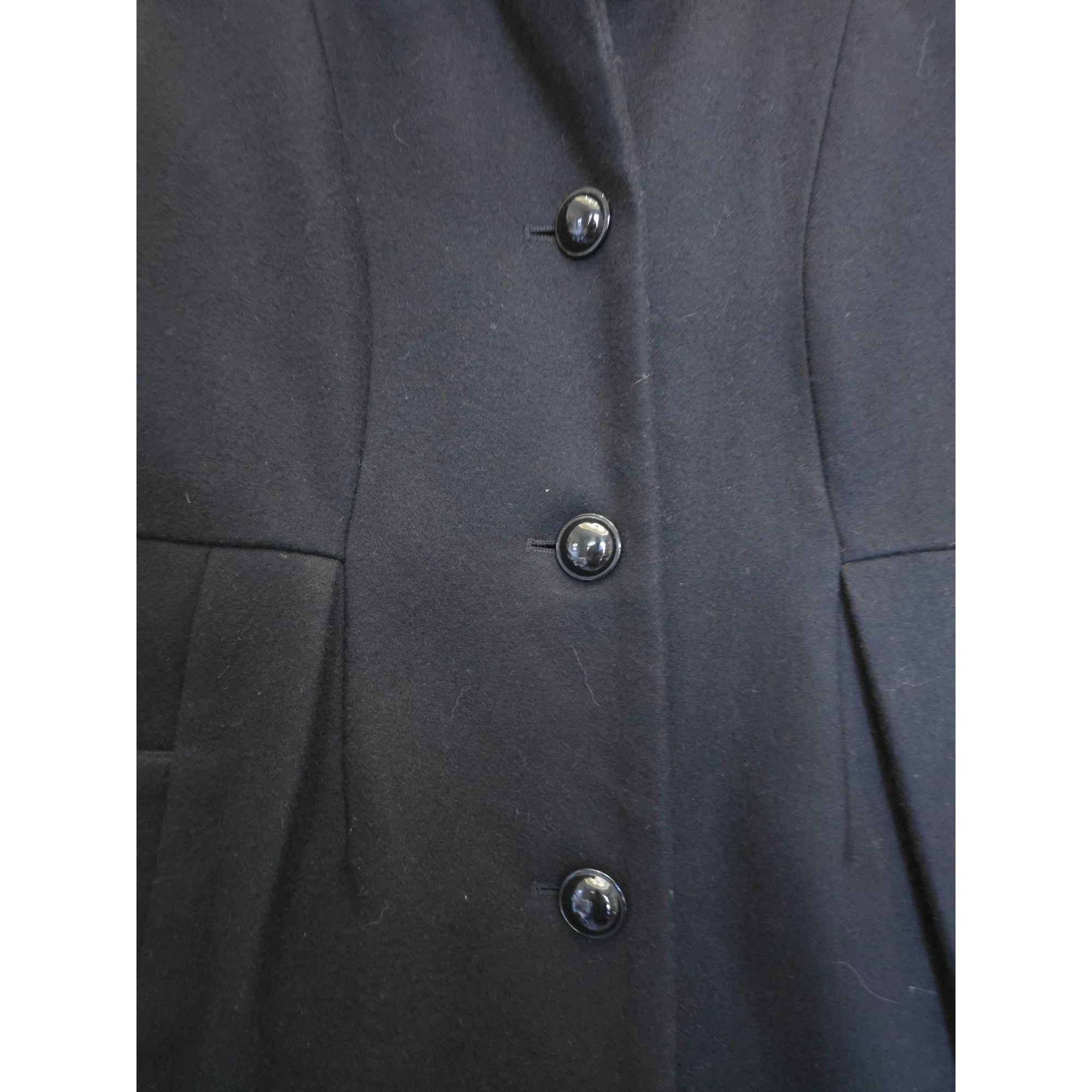 Express Express Womens Black Coat With Faux Fur Collar - Size M leop Size M / US 6-8 / IT 42-44 - 3 Thumbnail
